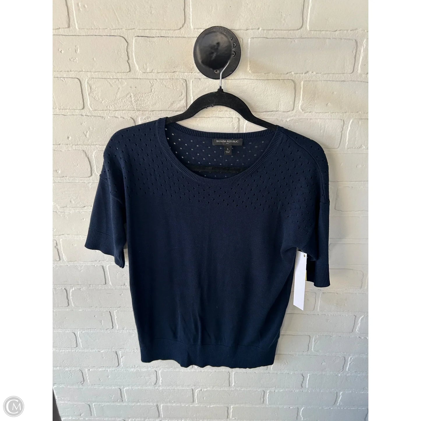 Sweater Short Sleeve By Banana Republic In Blue, Size: S