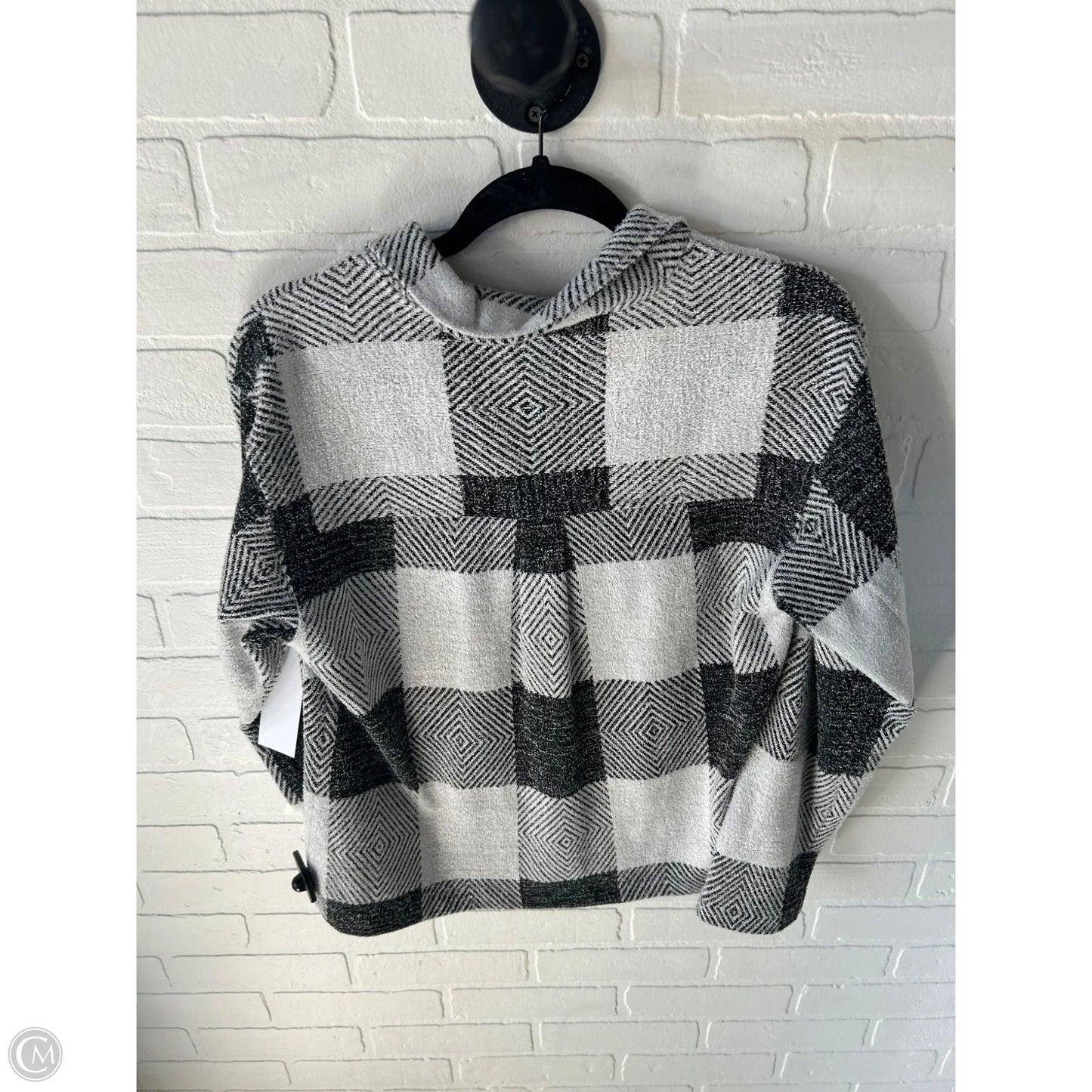 Jacket Shirt By Christopher And Banks In Black & White, Size: M