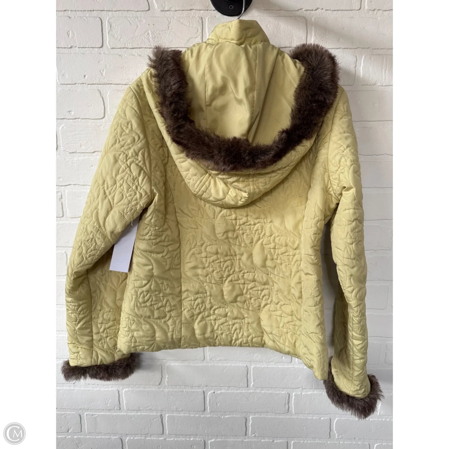 Jacket Puffer & Quilted By Cabi In Yellow, Size: M