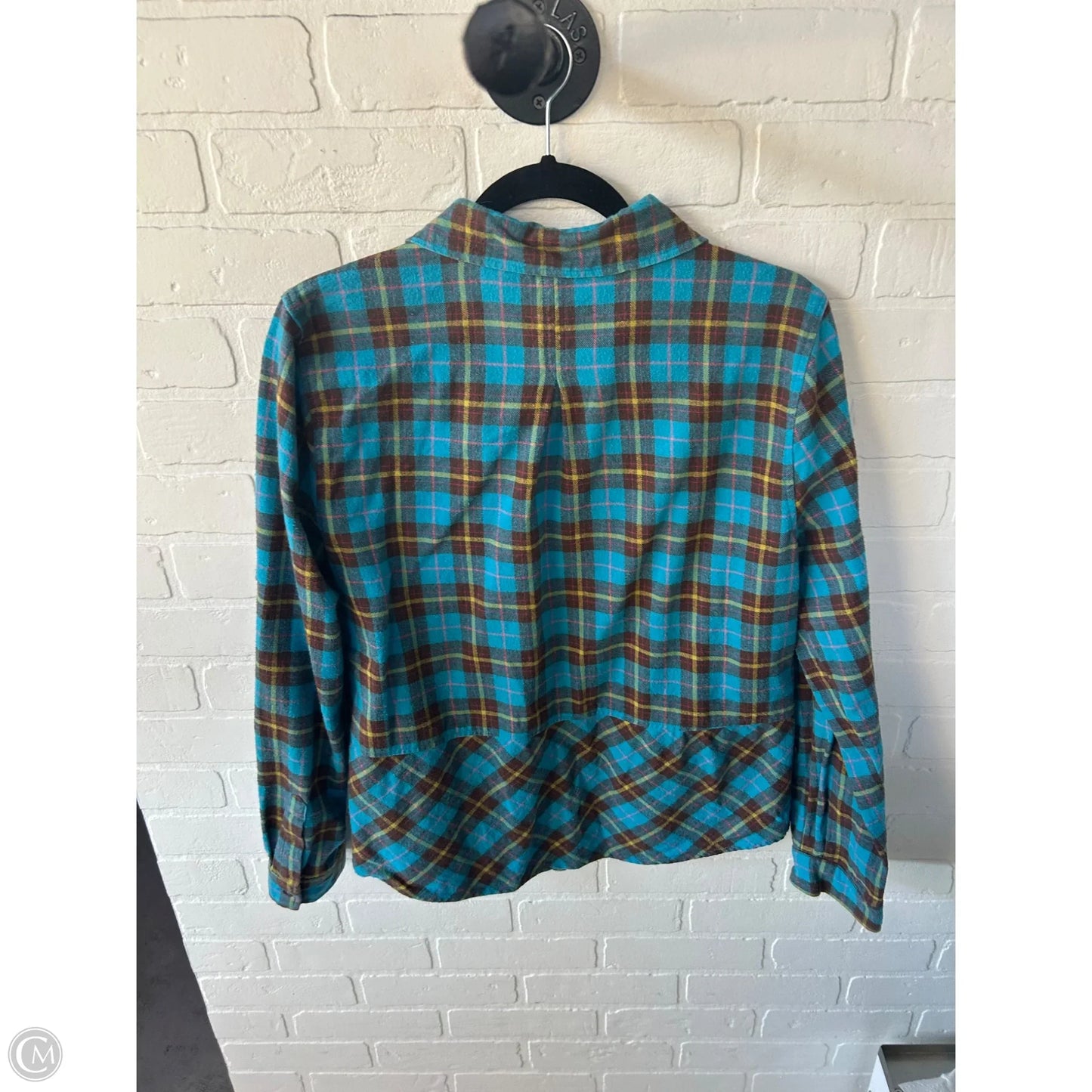 Top Long Sleeve By Sundance In Blue & Brown, Size: L