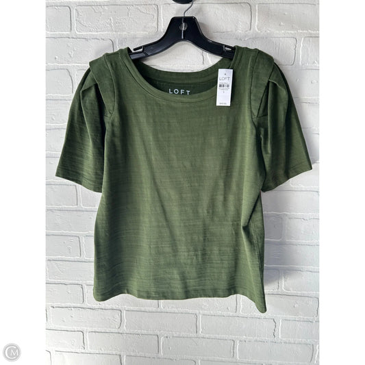 Top Short Sleeve By Loft In Green, Size: S