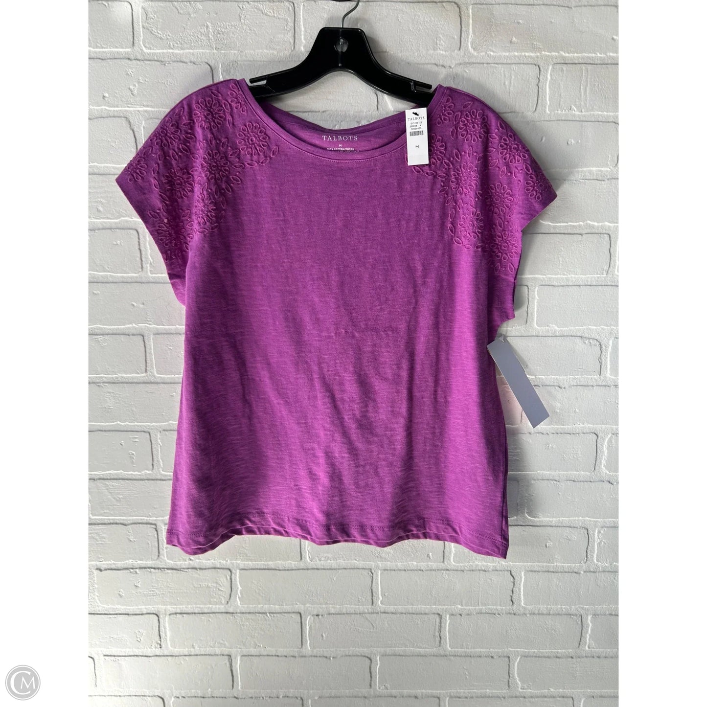 Top Short Sleeve By Talbots In Purple, Size: M