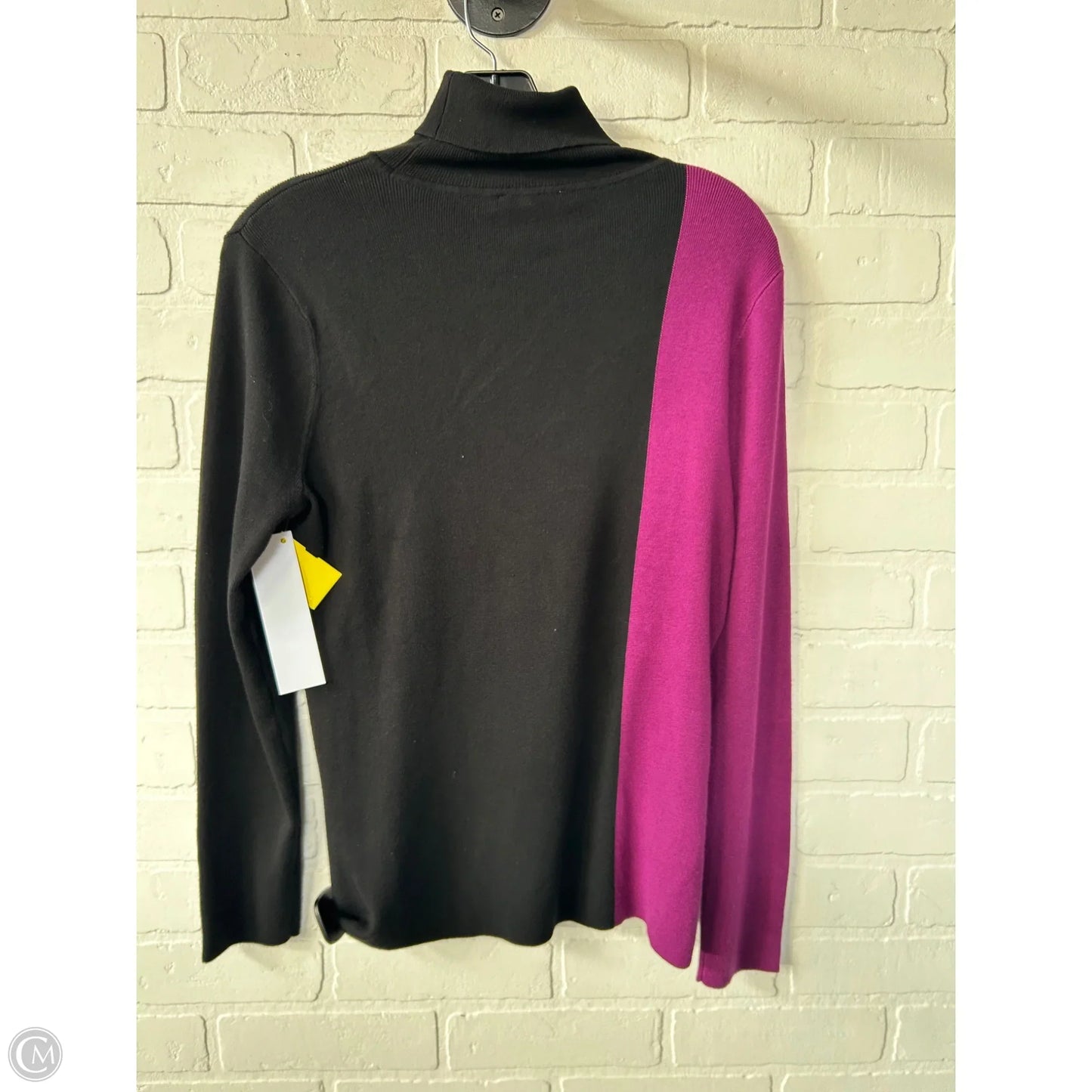 Sweater By Chicos In Black & Purple, Size: M