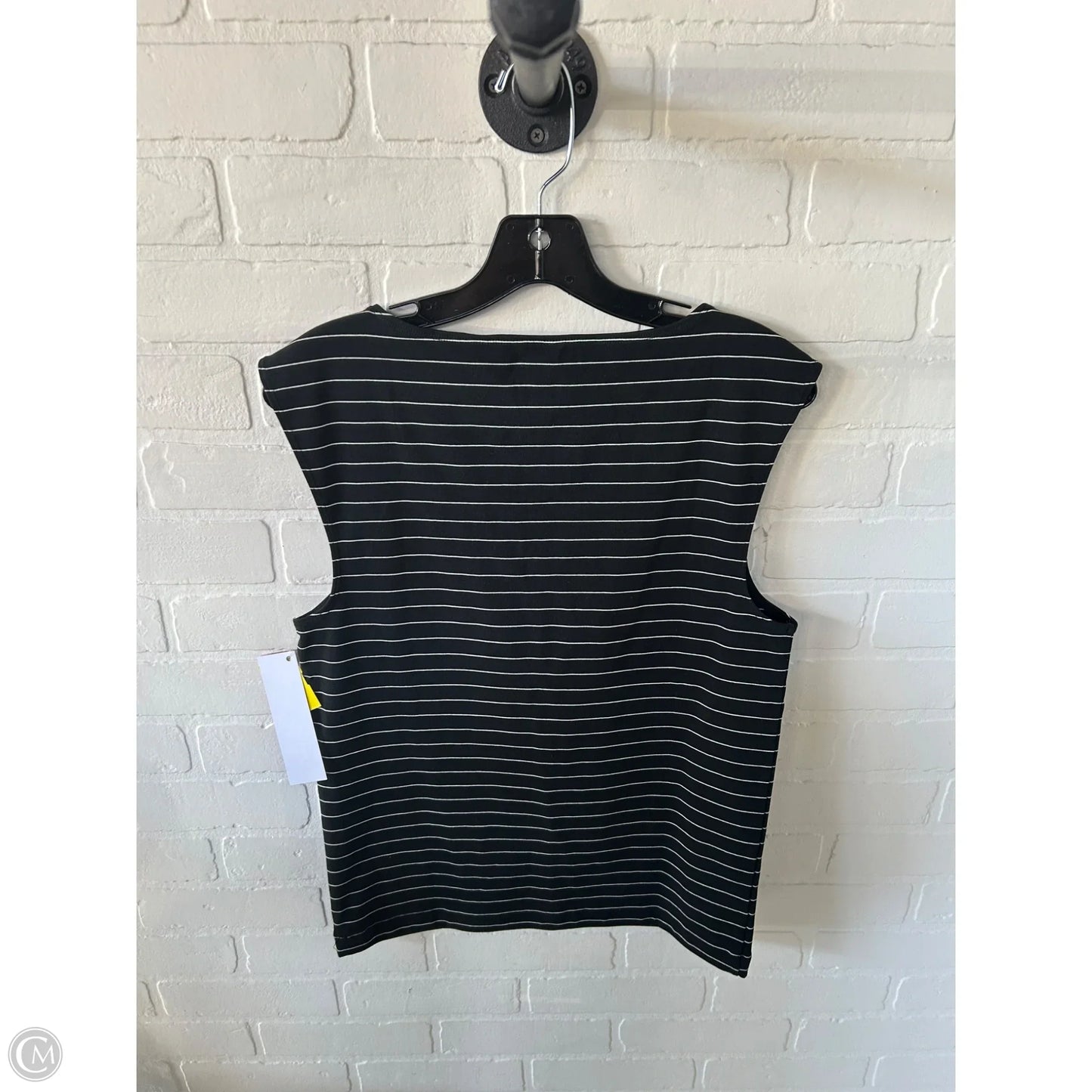 Top Sleeveless Basic By Talbots In Black & White, Size: L