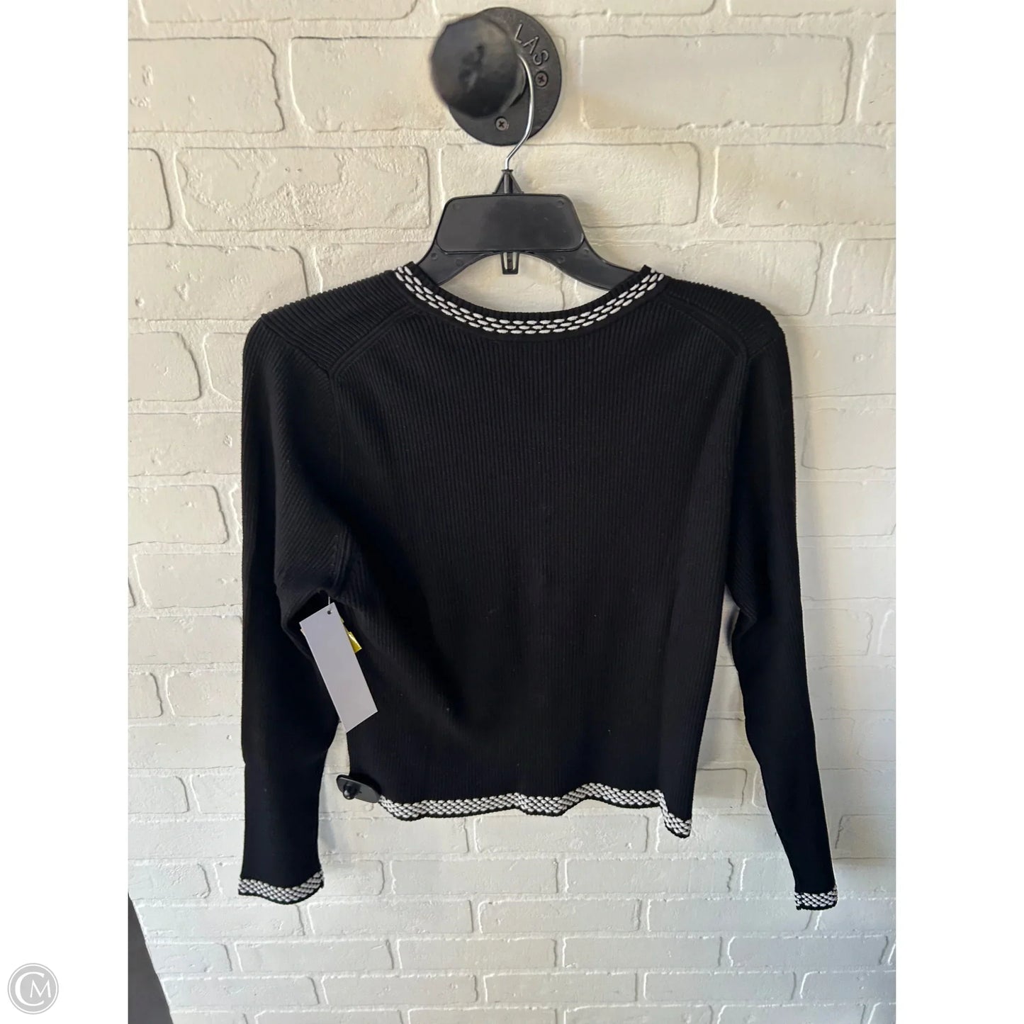 Sweater Cardigan By White House Black Market In Black & White, Size: Xl