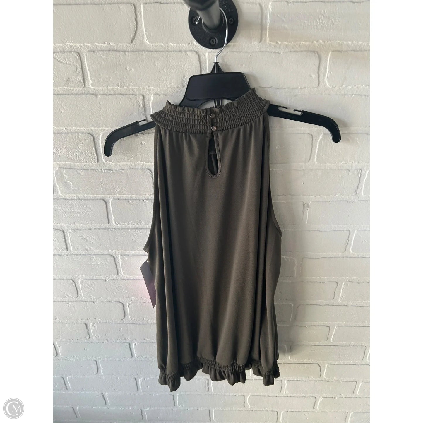 Top Sleeveless By Adrianna Papell In Green, Size: Xl