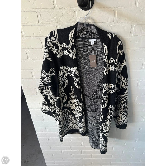 Sweater Cardigan By J. Jill In Grey & White, Size: S