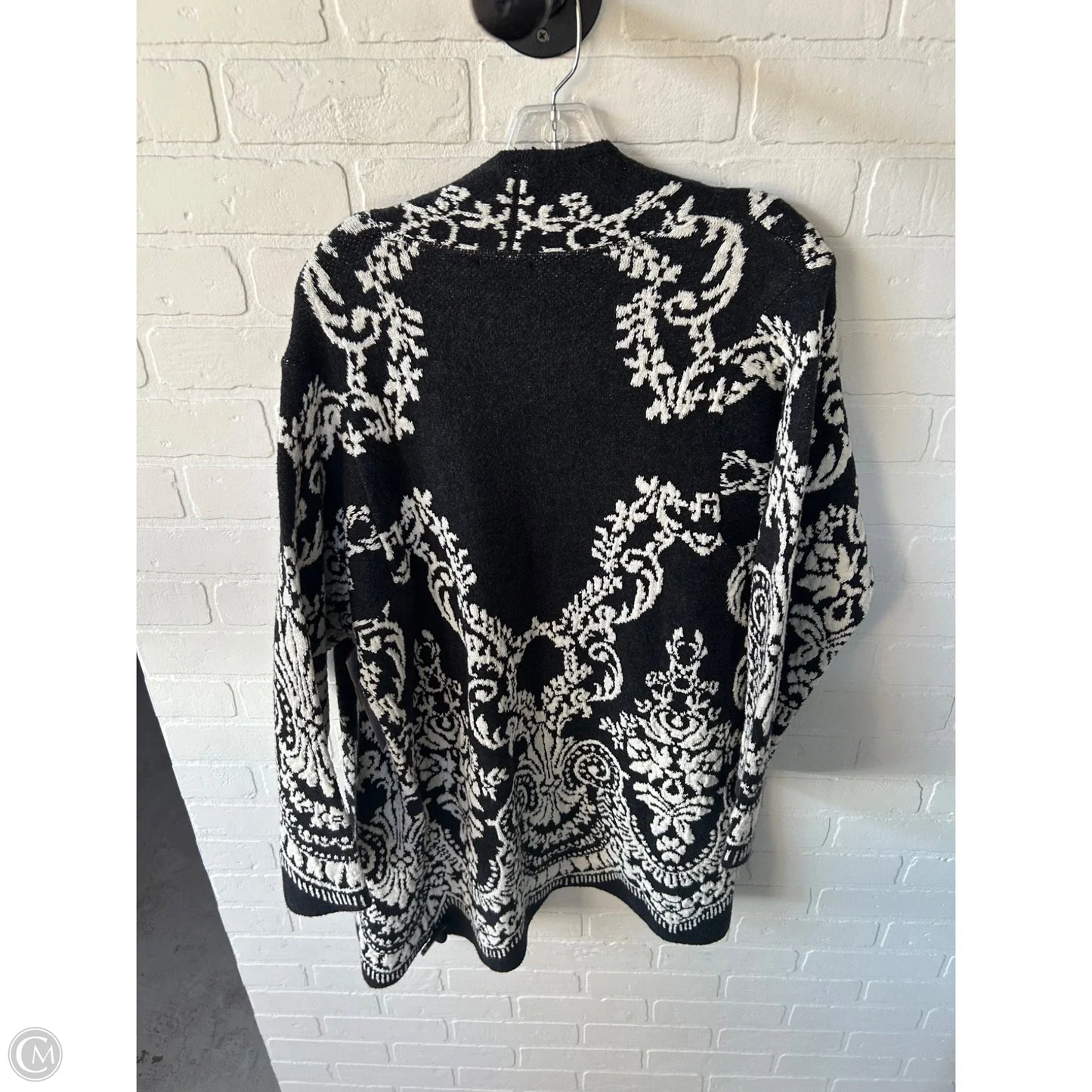 Sweater Cardigan By J. Jill In Grey & White, Size: S