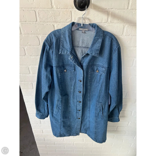 Jacket Denim By Jessica London In Blue Denim, Size: 3x