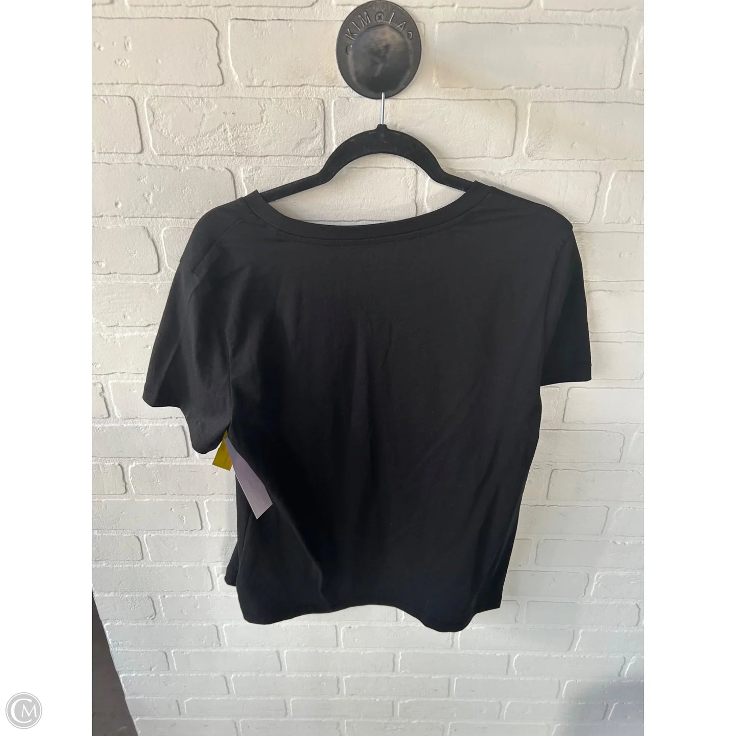 Top Short Sleeve Basic By Gap In Black, Size: L