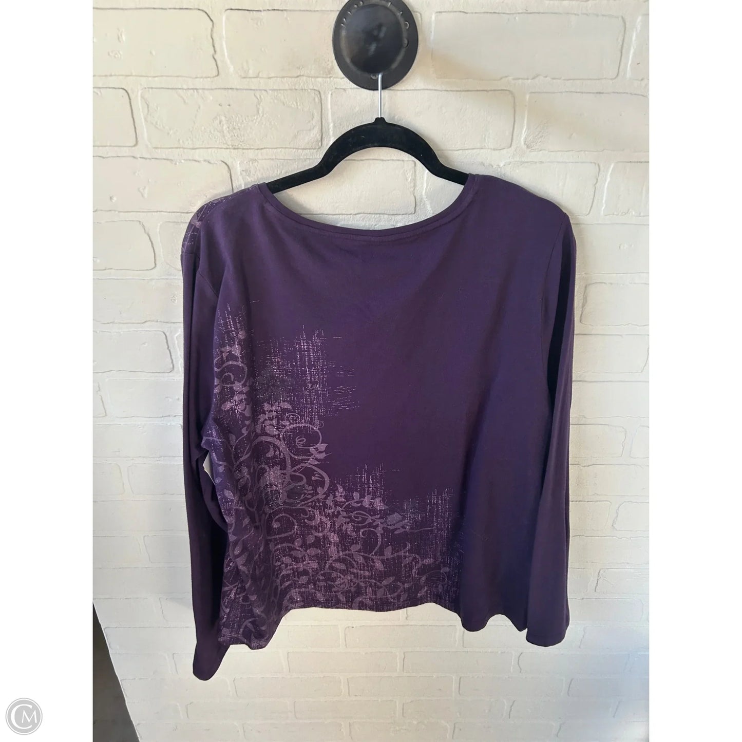 Top Long Sleeve By Coldwater Creek In Purple, Size: Xl