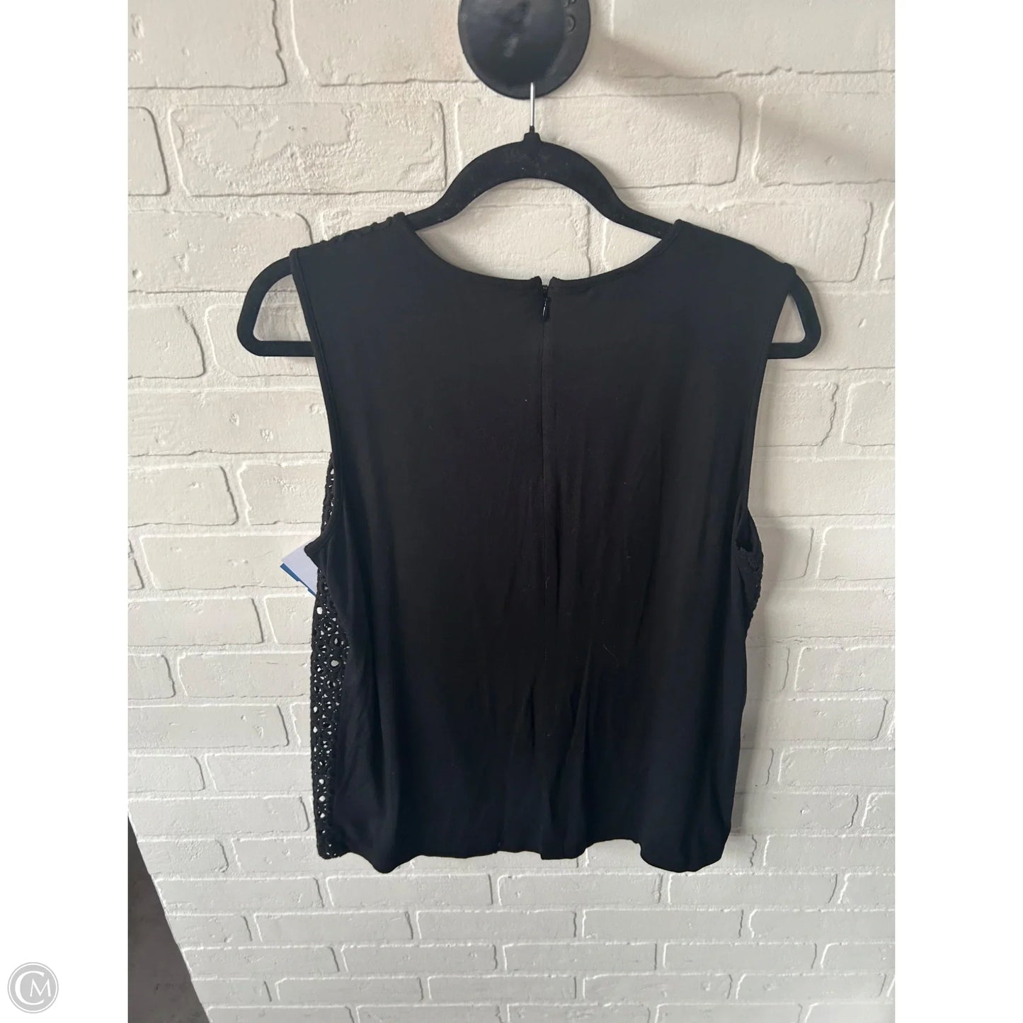 Top Sleeveless By Talbots In Black, Size: M