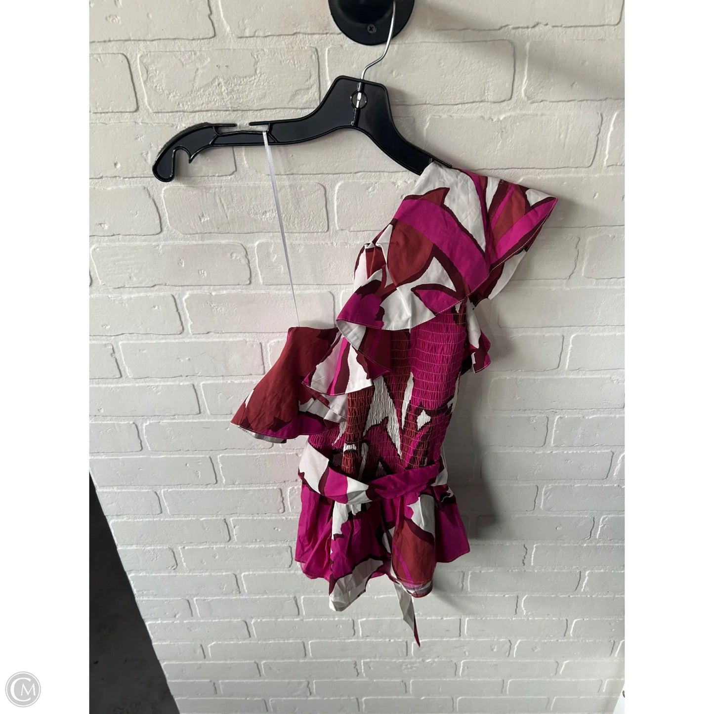 Top Sleeveless By Ann Taylor In Pink & White, Size: M