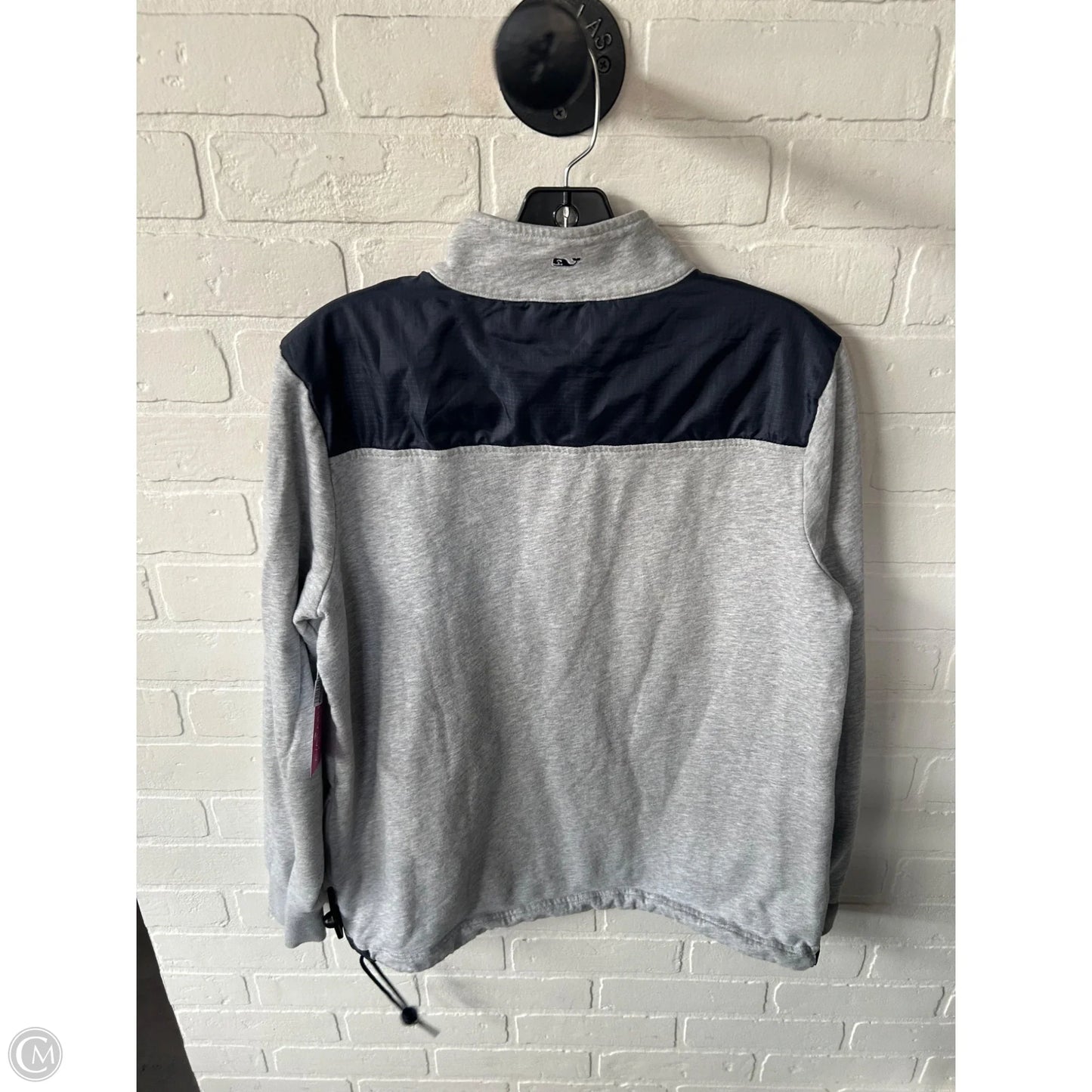 Sweatshirt Collar By Vineyard Vines In Grey, Size: M