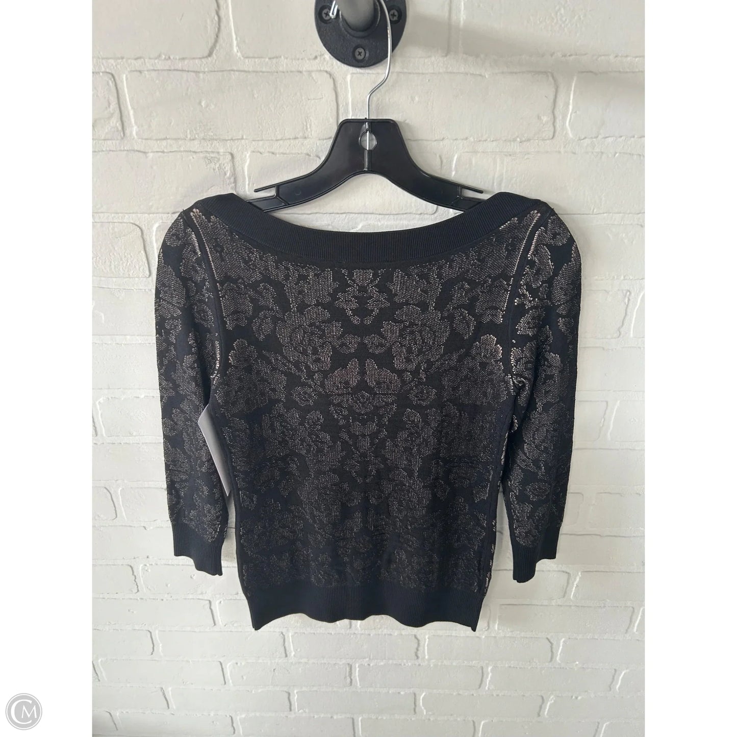 Sweater By Ann Taylor In Black & Tan, Size: Xs