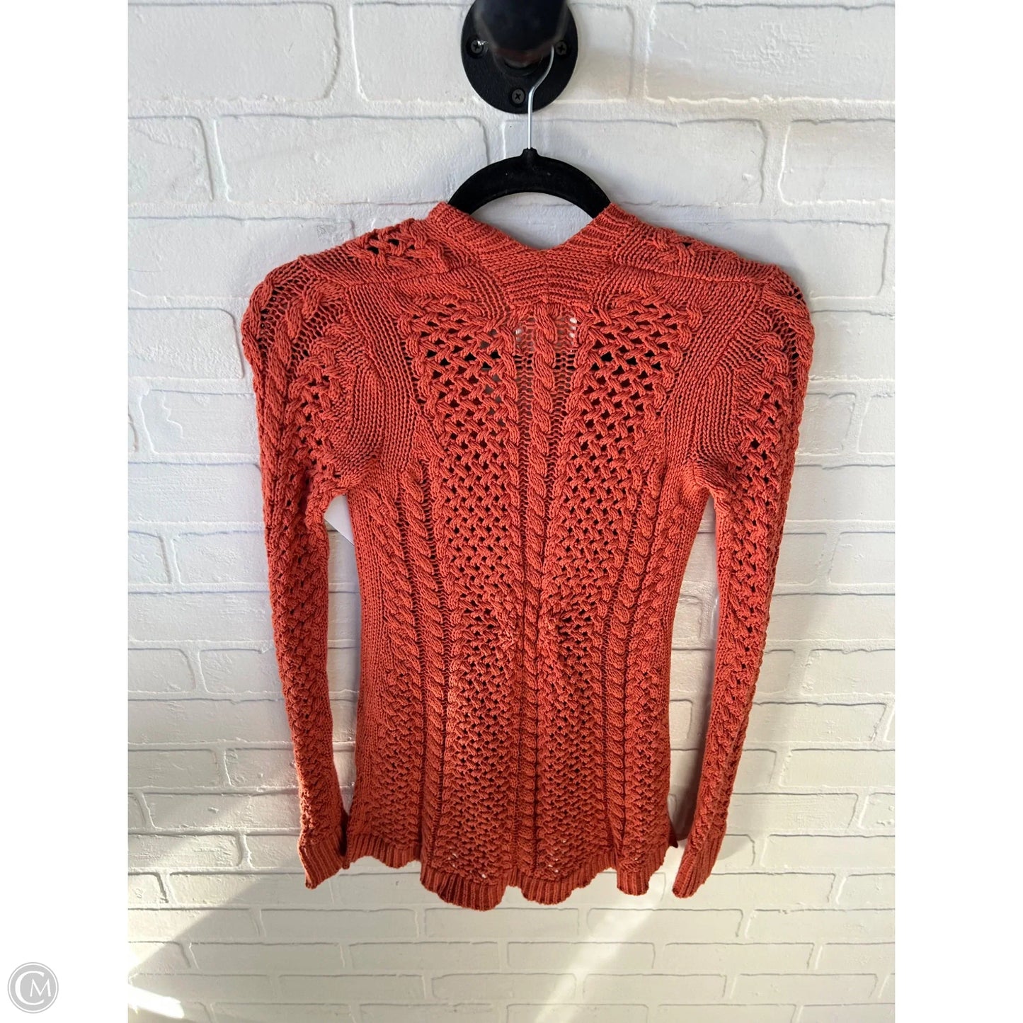 Sweater Cardigan By Clothes Mentor In Orange, Size: Xs