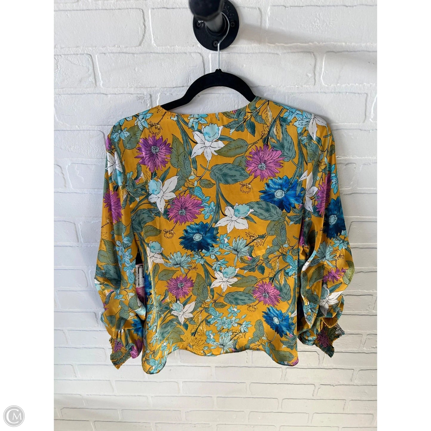 Top Long Sleeve By Clothes Mentor In Green & Yellow, Size: L