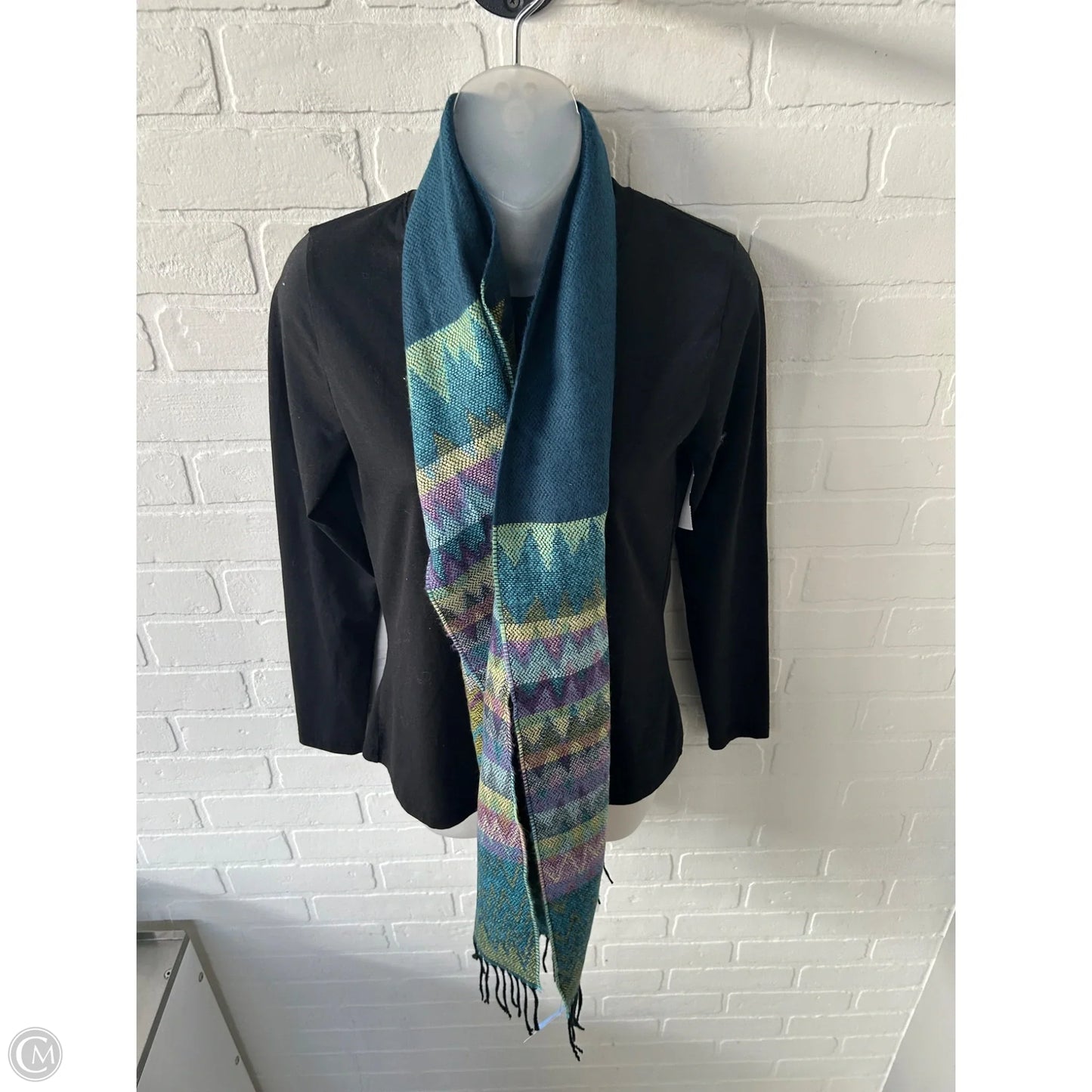 Scarf Winter By Clothes Mentor In Blue & Green