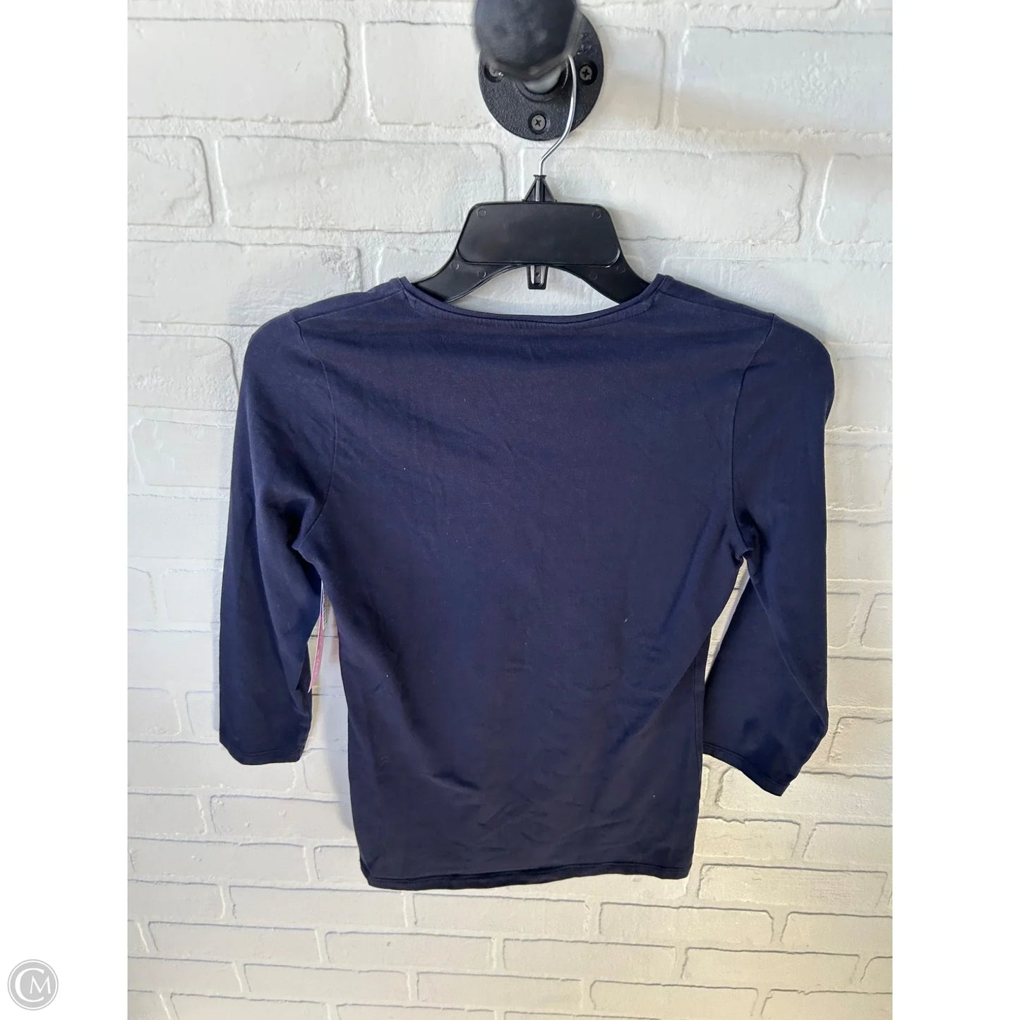 Top 3/4 Sleeve Basic By H&m In Blue, Size: S