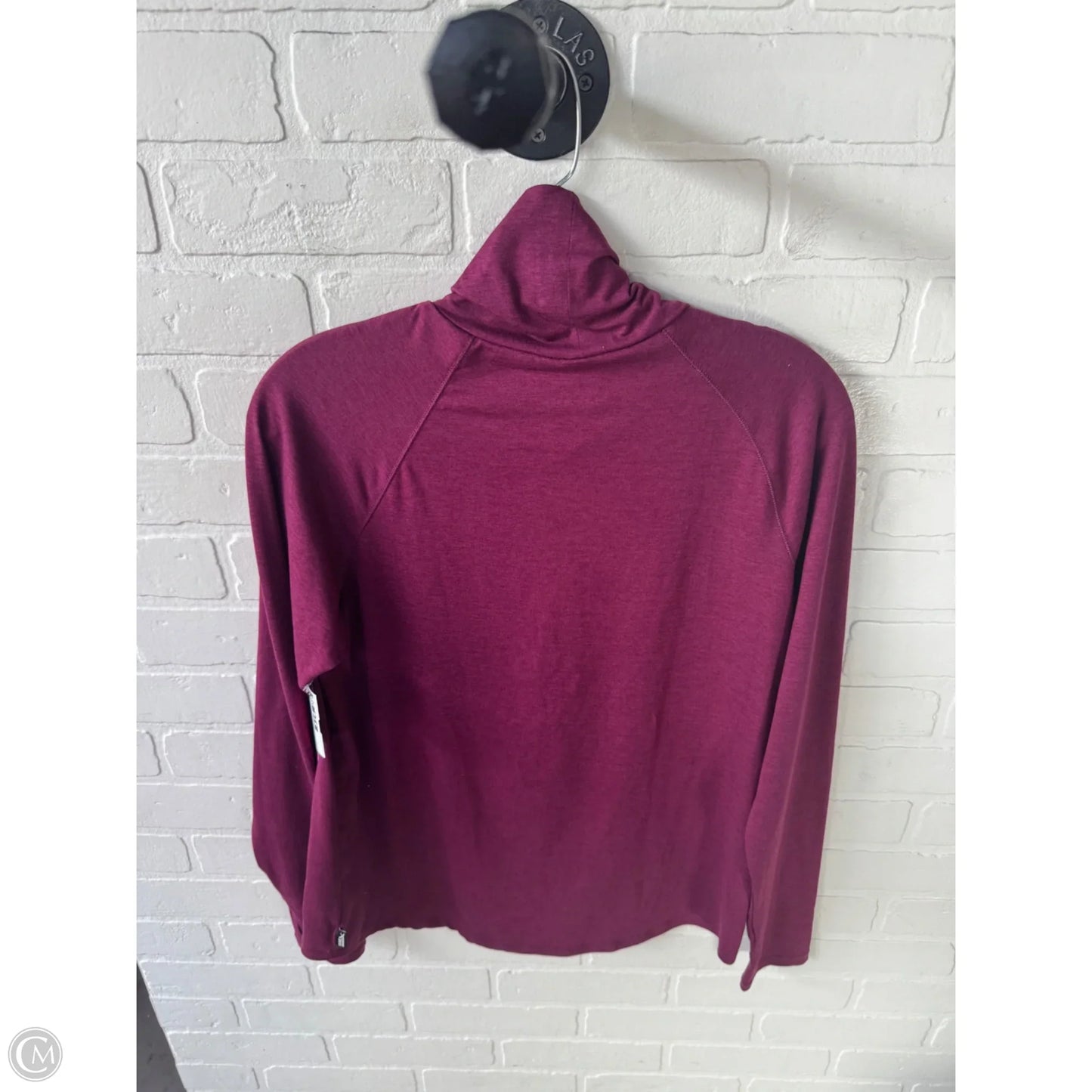 Athletic Top Long Sleeve Collar By Eddie Bauer In Purple, Size: M