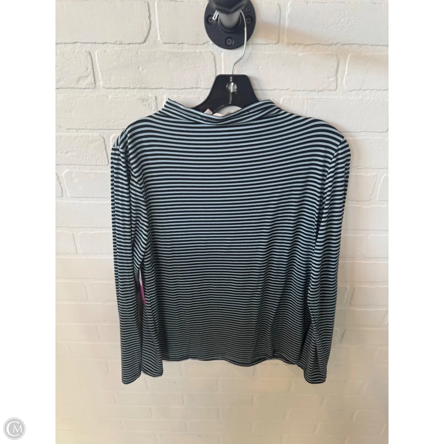 Top Long Sleeve By Soft Surroundings In Black & Blue, Size: M