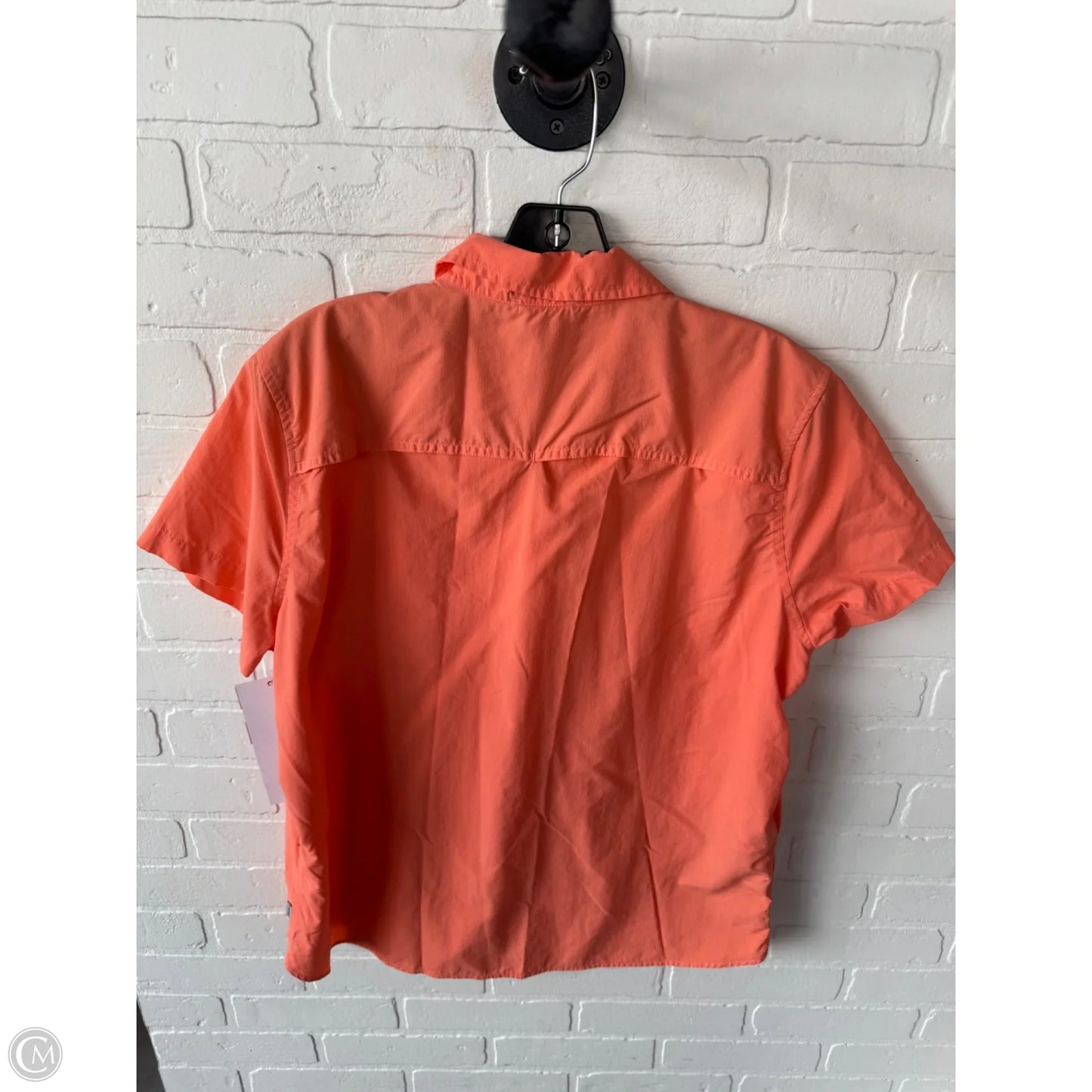 Top Short Sleeve By Eddie Bauer In Orange, Size: L