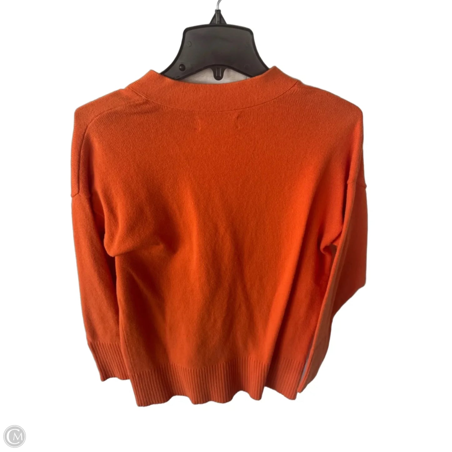 Sweater Cardigan By Loft In Orange, Size: S
