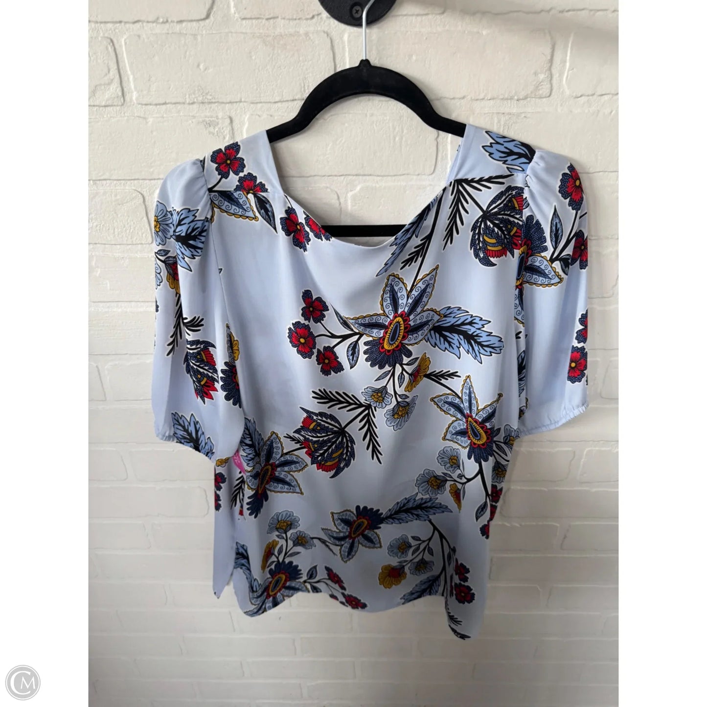 Top Short Sleeve By Loft In Blue, Size: M
