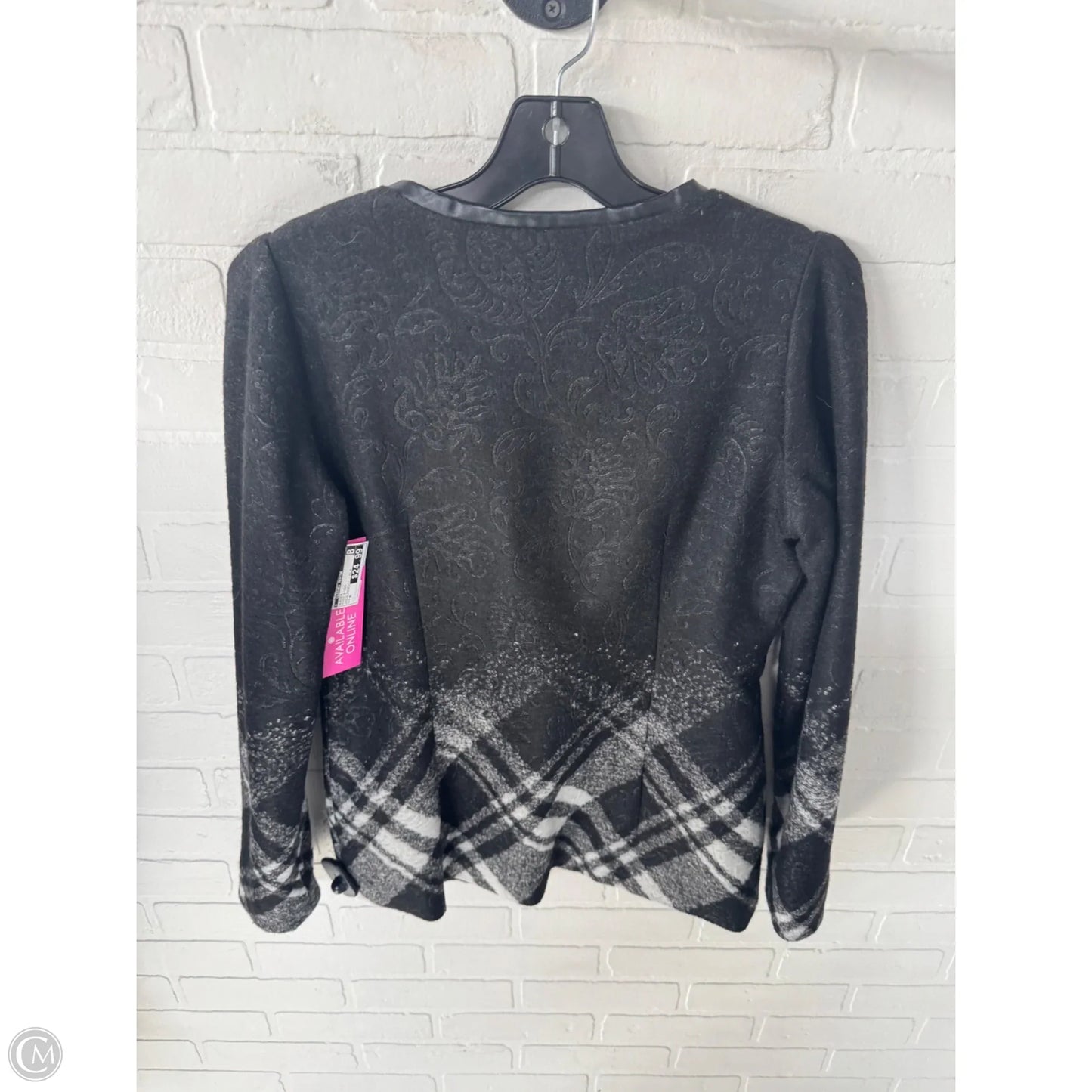 Blazer By Clothes Mentor In Black & Grey, Size: M