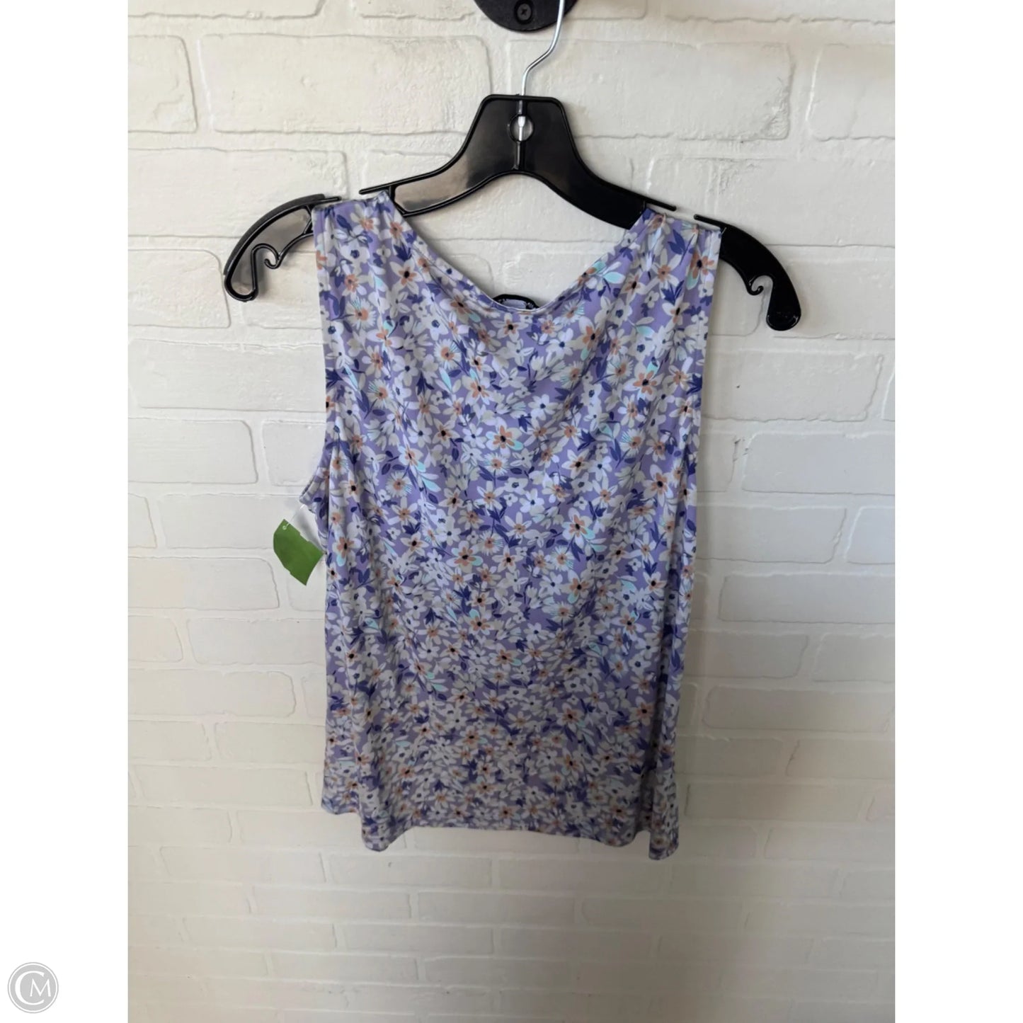 Top Sleeveless By Nine West In Purple & White, Size: M