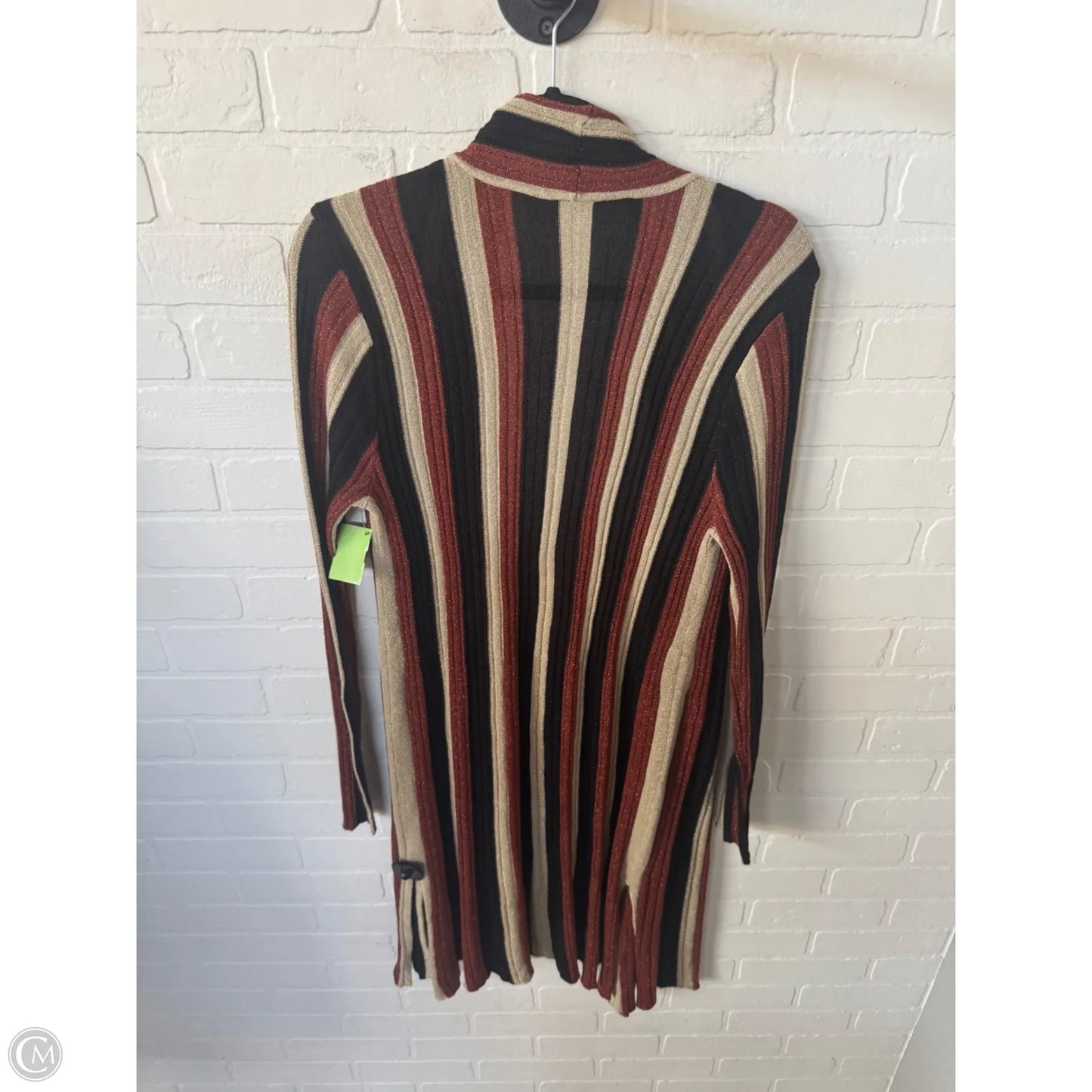 Sweater Cardigan By Inc In Black & Brown, Size: L