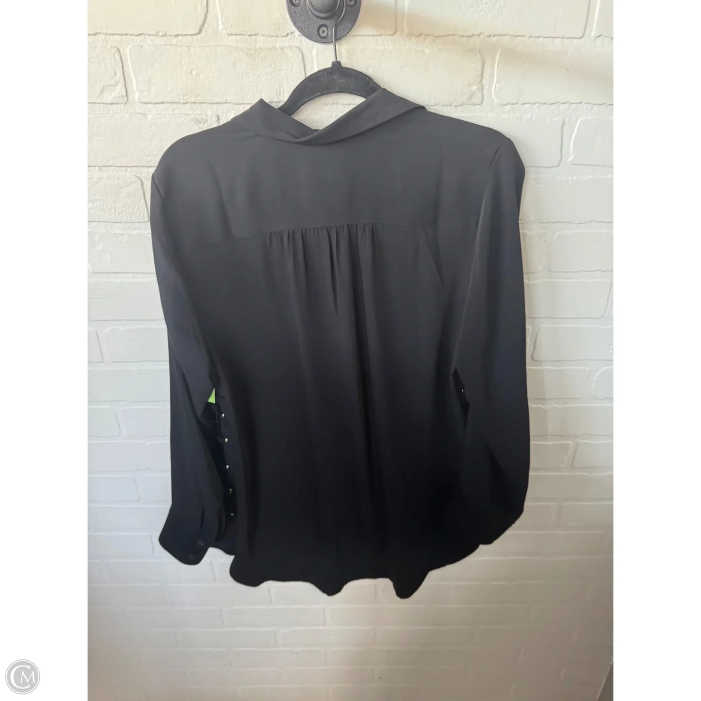 Top Long Sleeve By Chicos In Black & Gold, Size: M