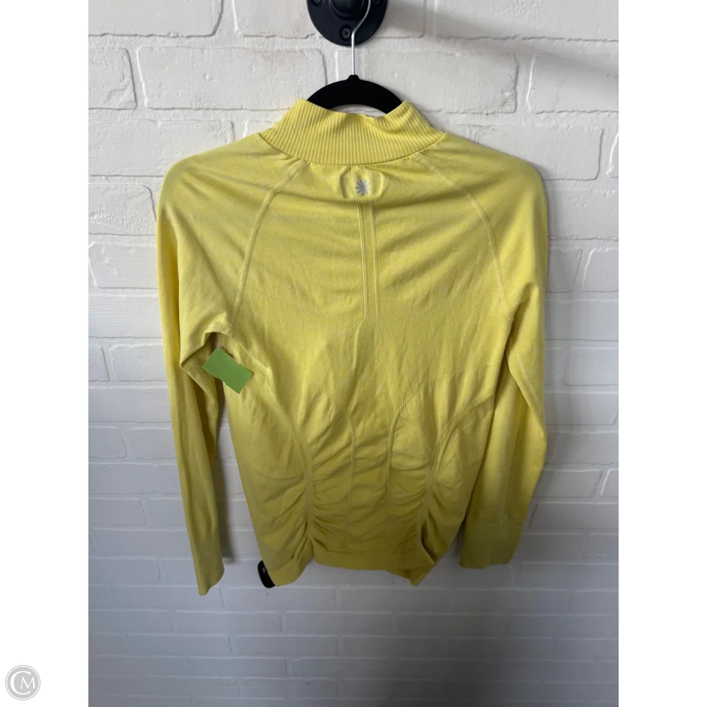 Athletic Top Long Sleeve Collar By Athleta In Yellow, Size: M