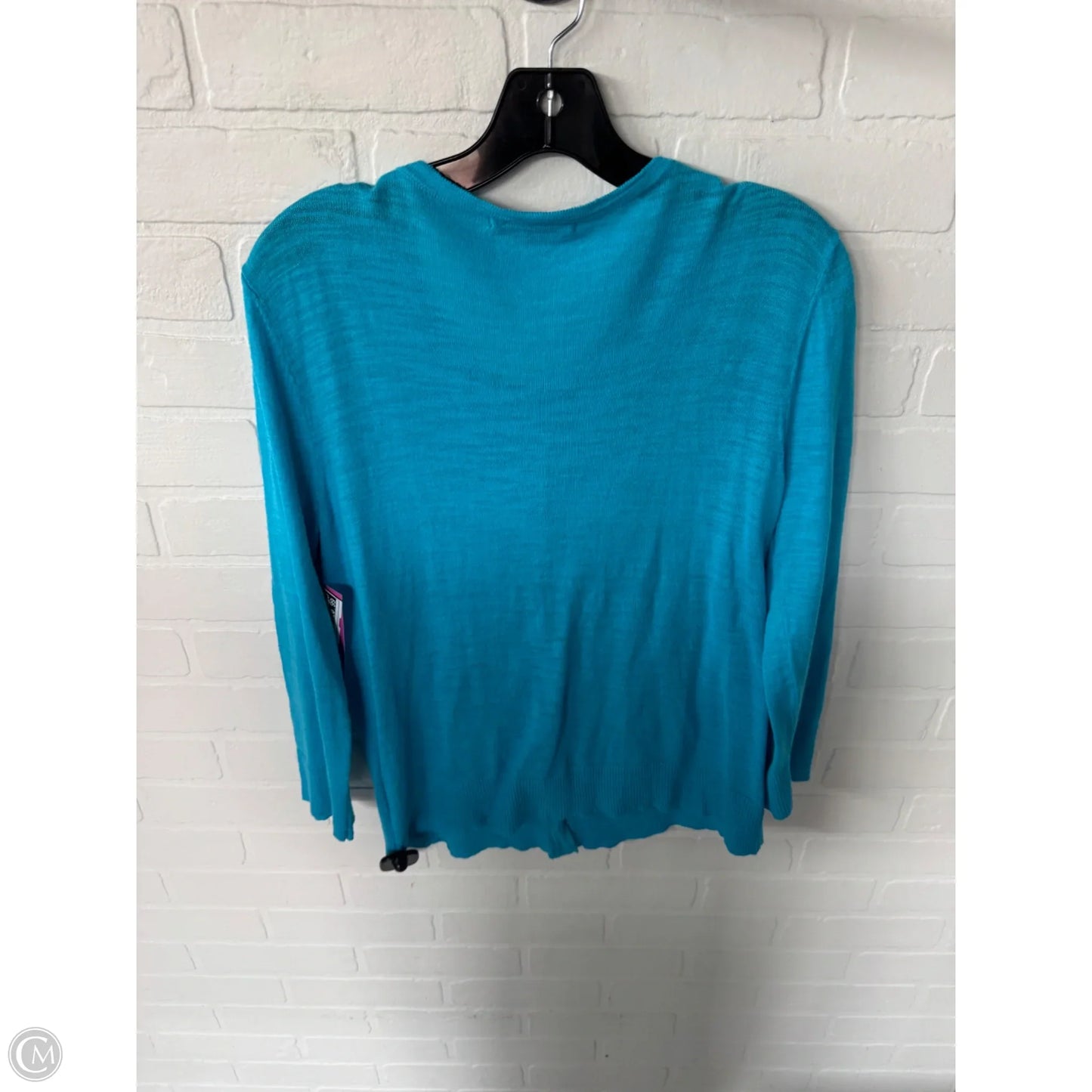 Sweater Cardigan By Cable And Gauge In Blue, Size: M