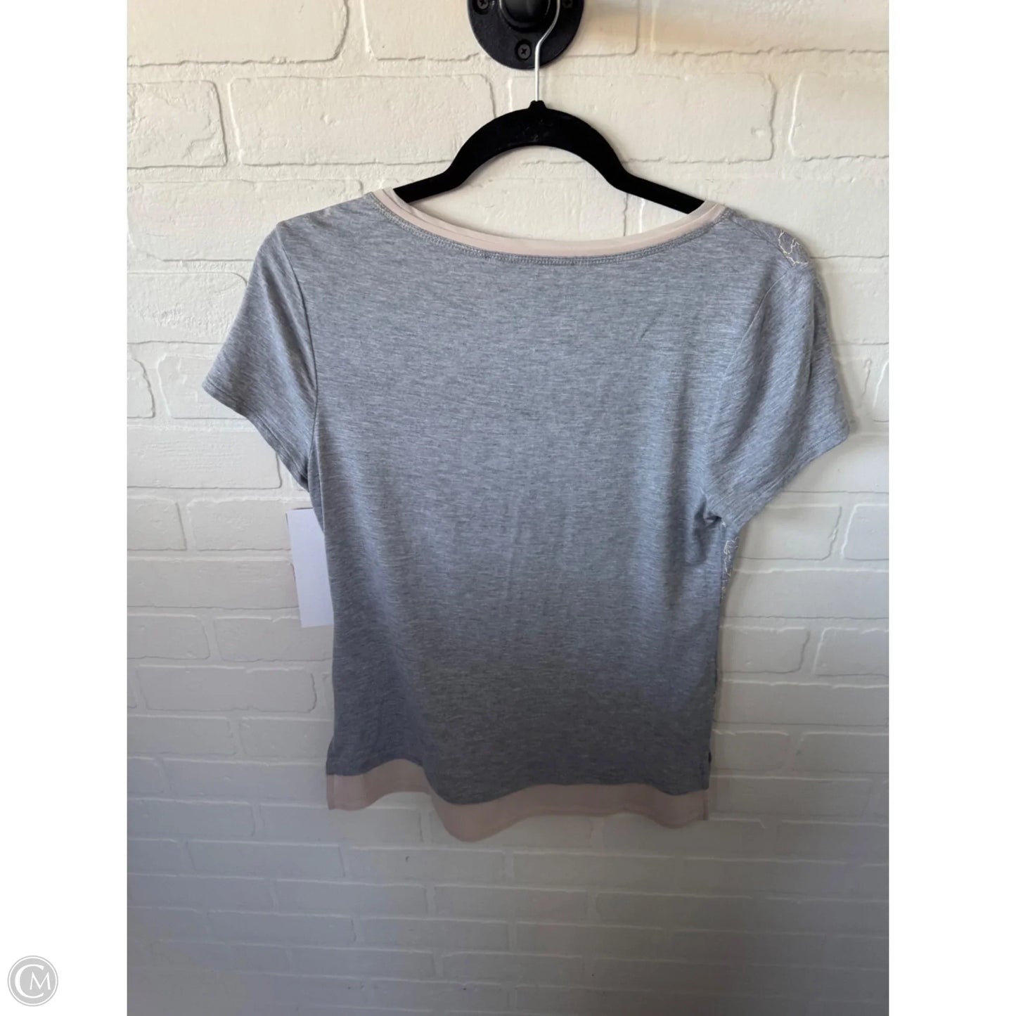 Top Short Sleeve By White House Black Market In Grey & Tan, Size: Xs