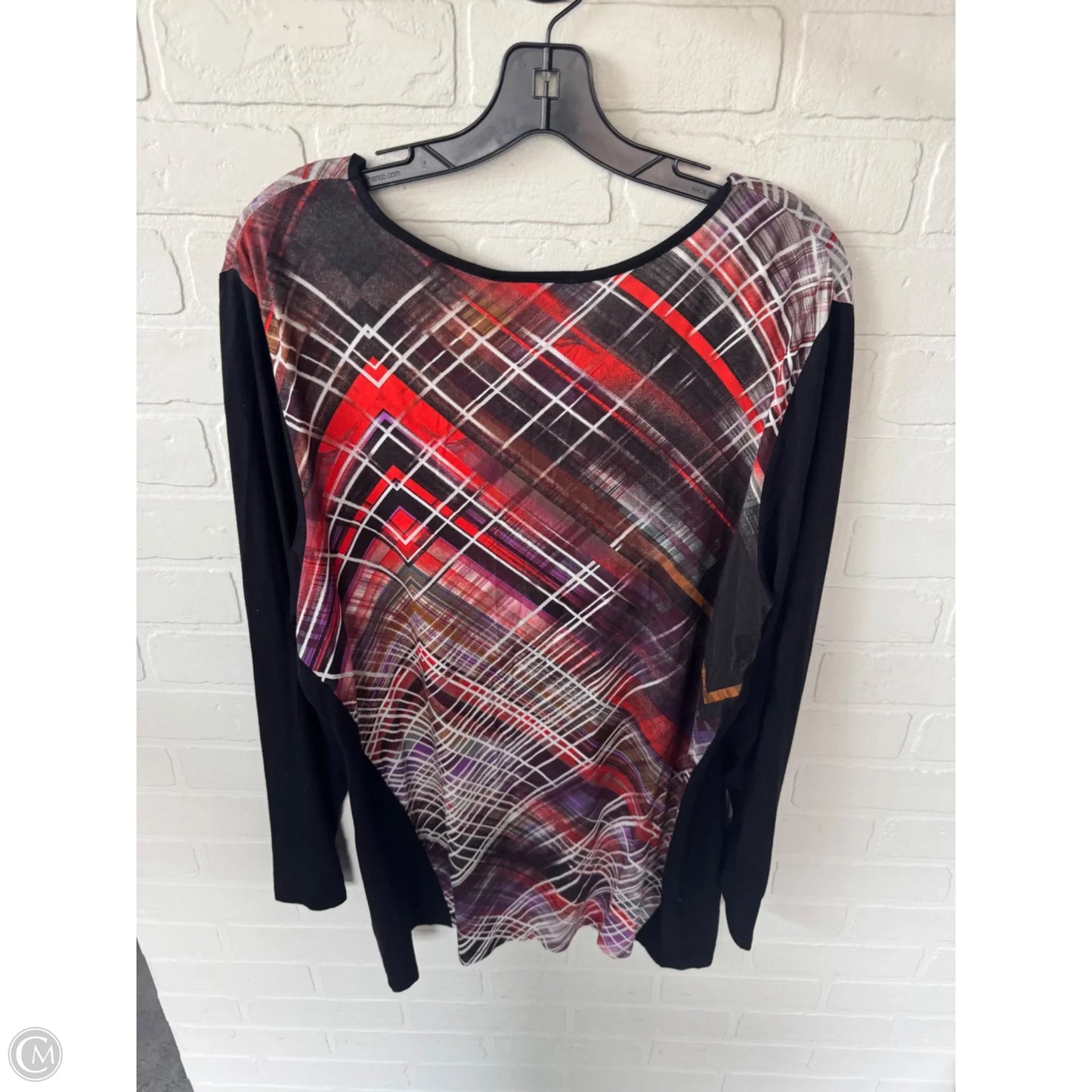 Top Long Sleeve By Clothes Mentor In Black & Red, Size: Xxl