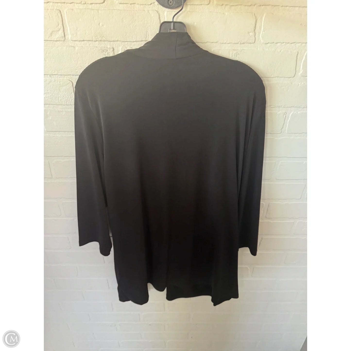 Top Long Sleeve By Jm Collections In Black & Silver, Size: Xl