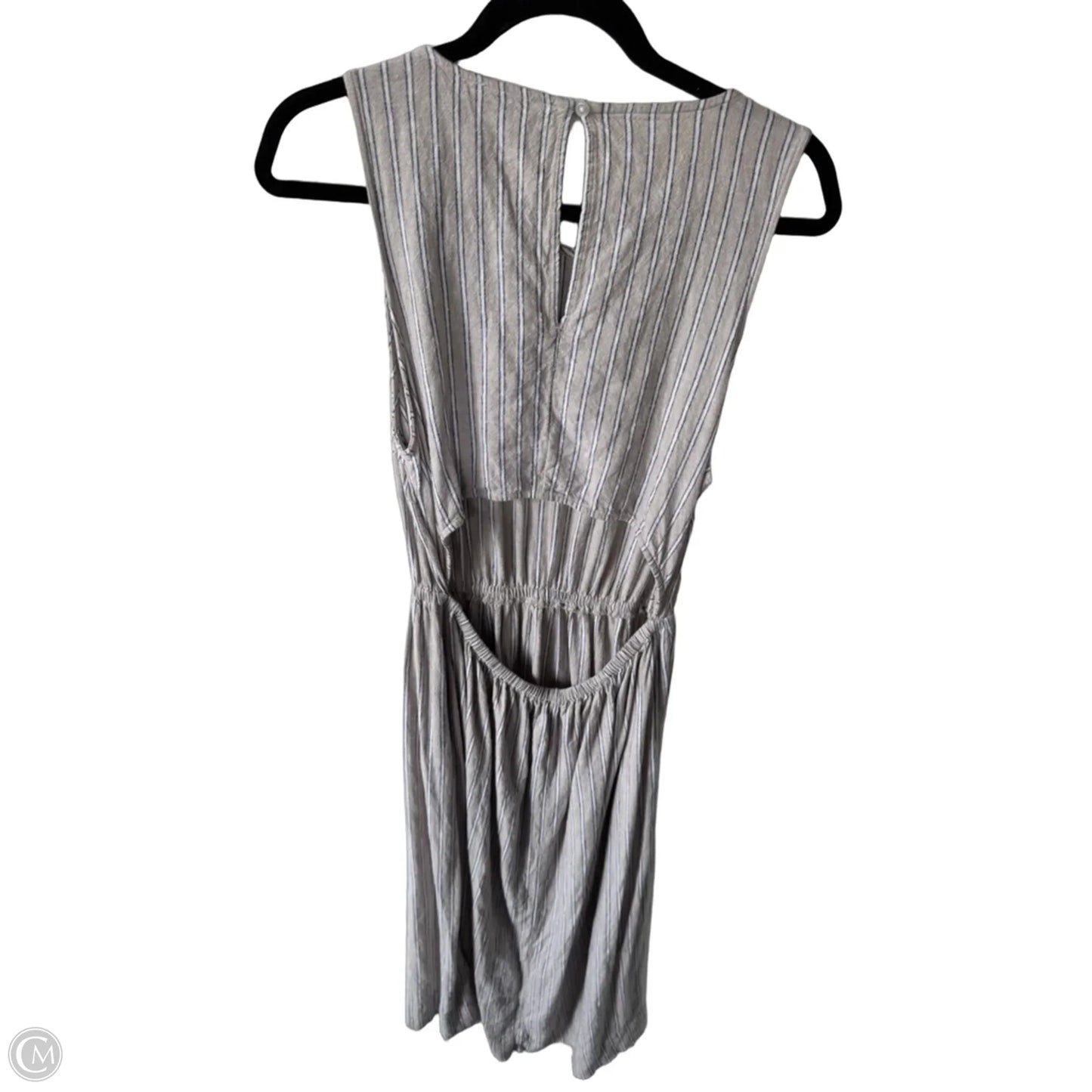 Dress Casual Midi By Loft In Tan & White, Size: M