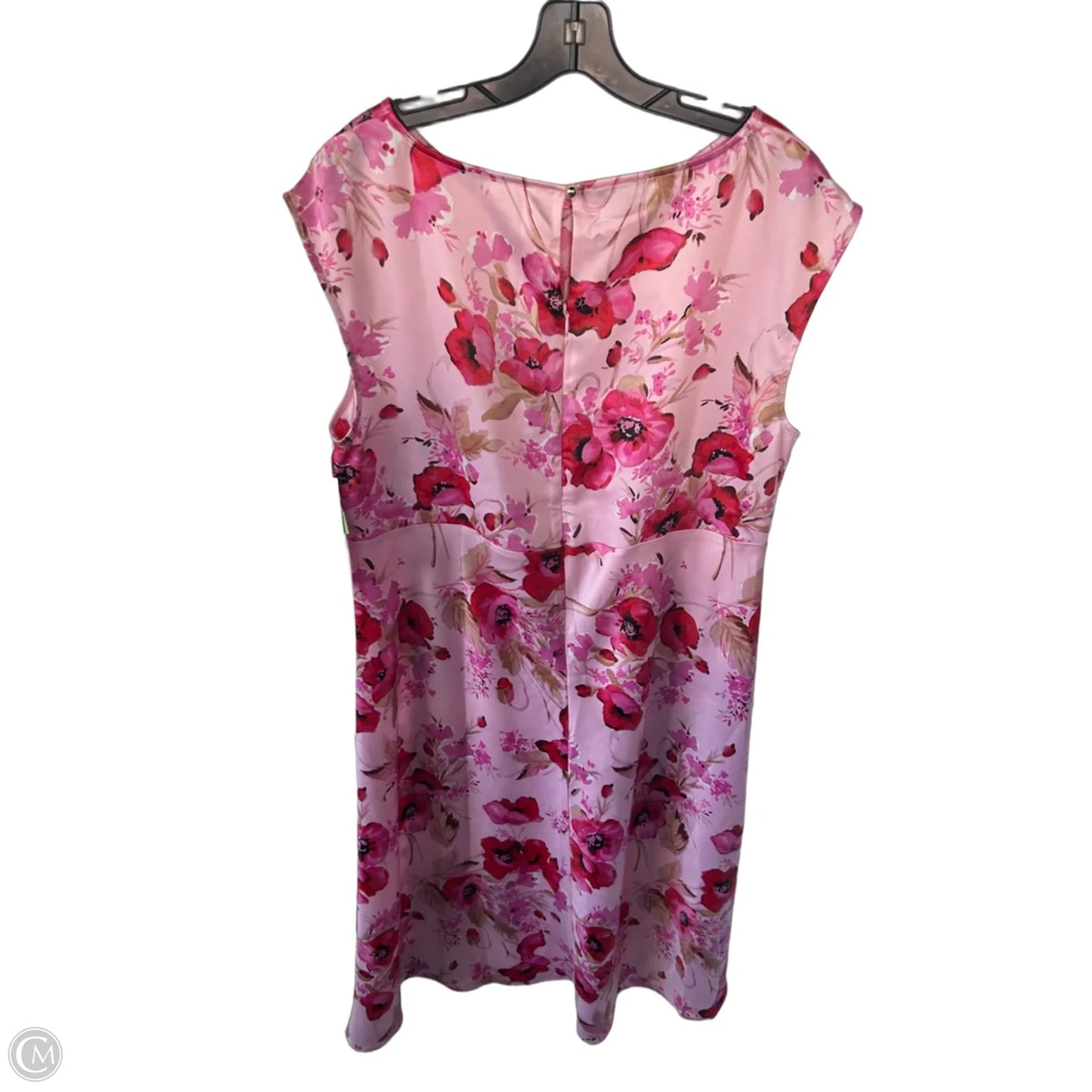 Dress Party Midi By Talbots In Pink & Red, Size: Xl
