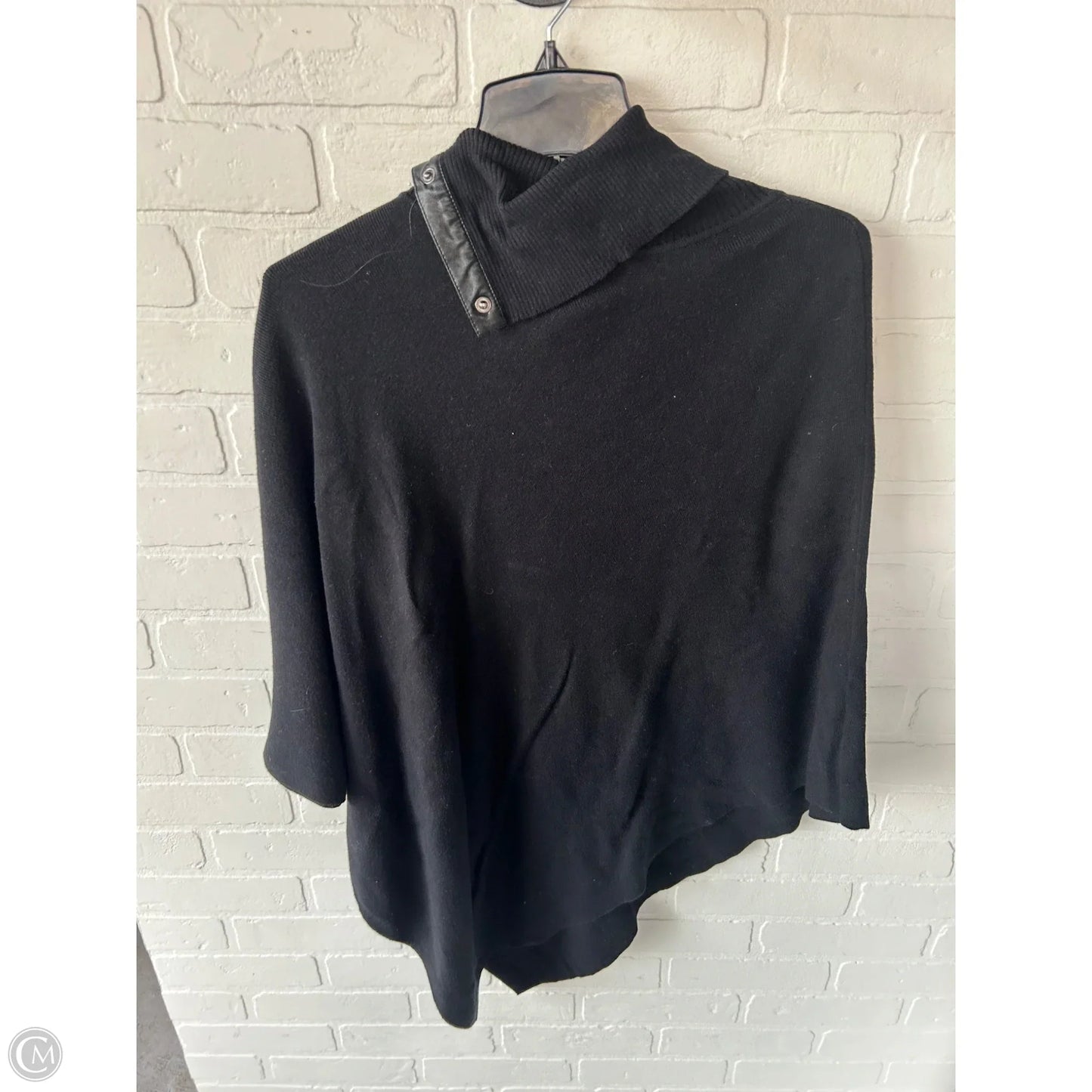 Poncho By Chicos In Black, Size: S