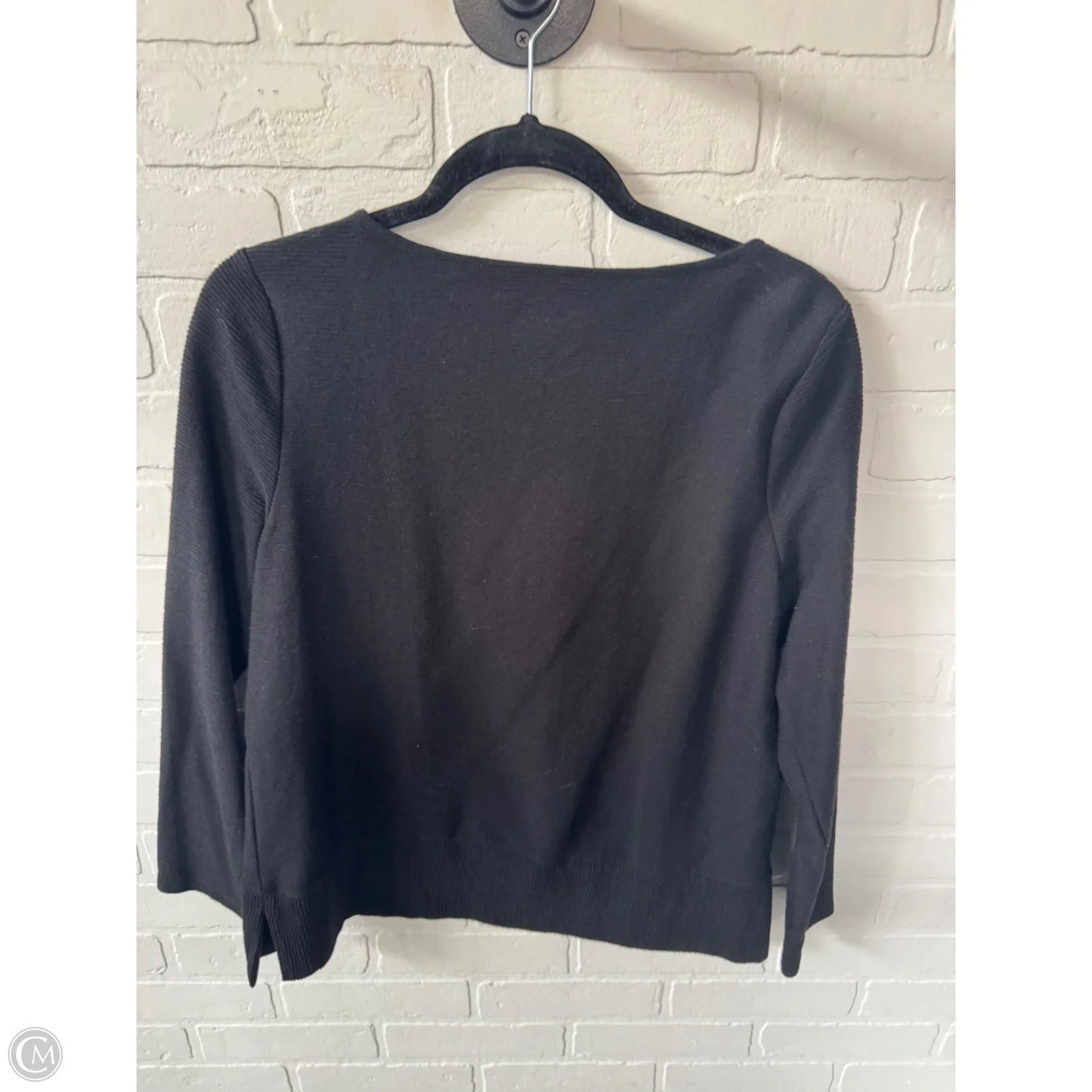 Top 3/4 Sleeve Basic By Talbots In Black, Size: Mp