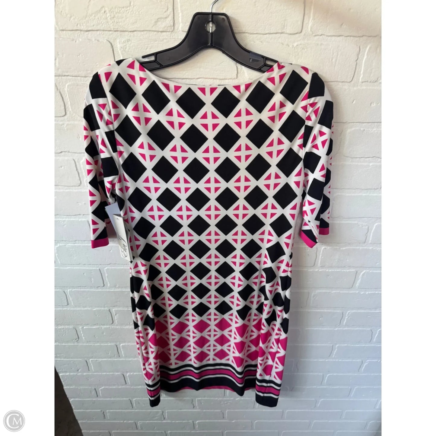 Dress Work By Eliza J In Black & Pink, Size: Xs