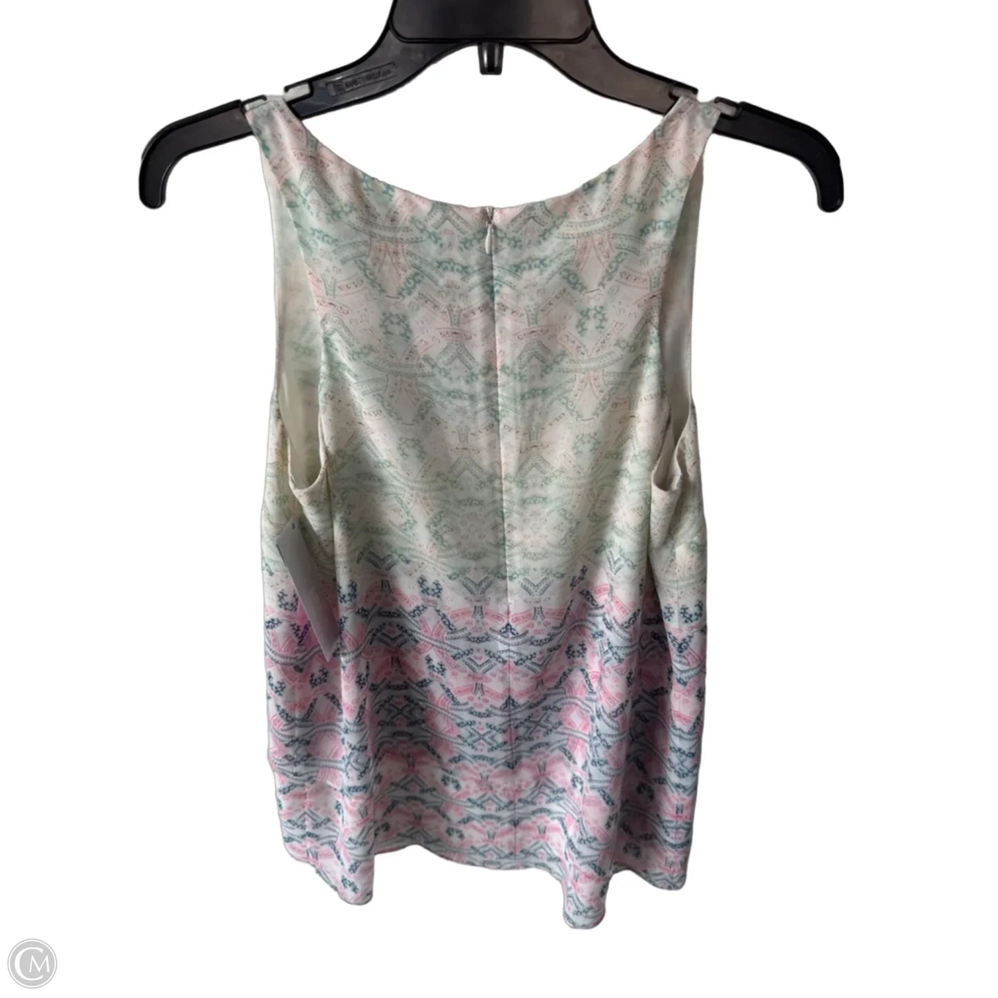 Top Sleeveless By Cabi In Green & Orange, Size: S