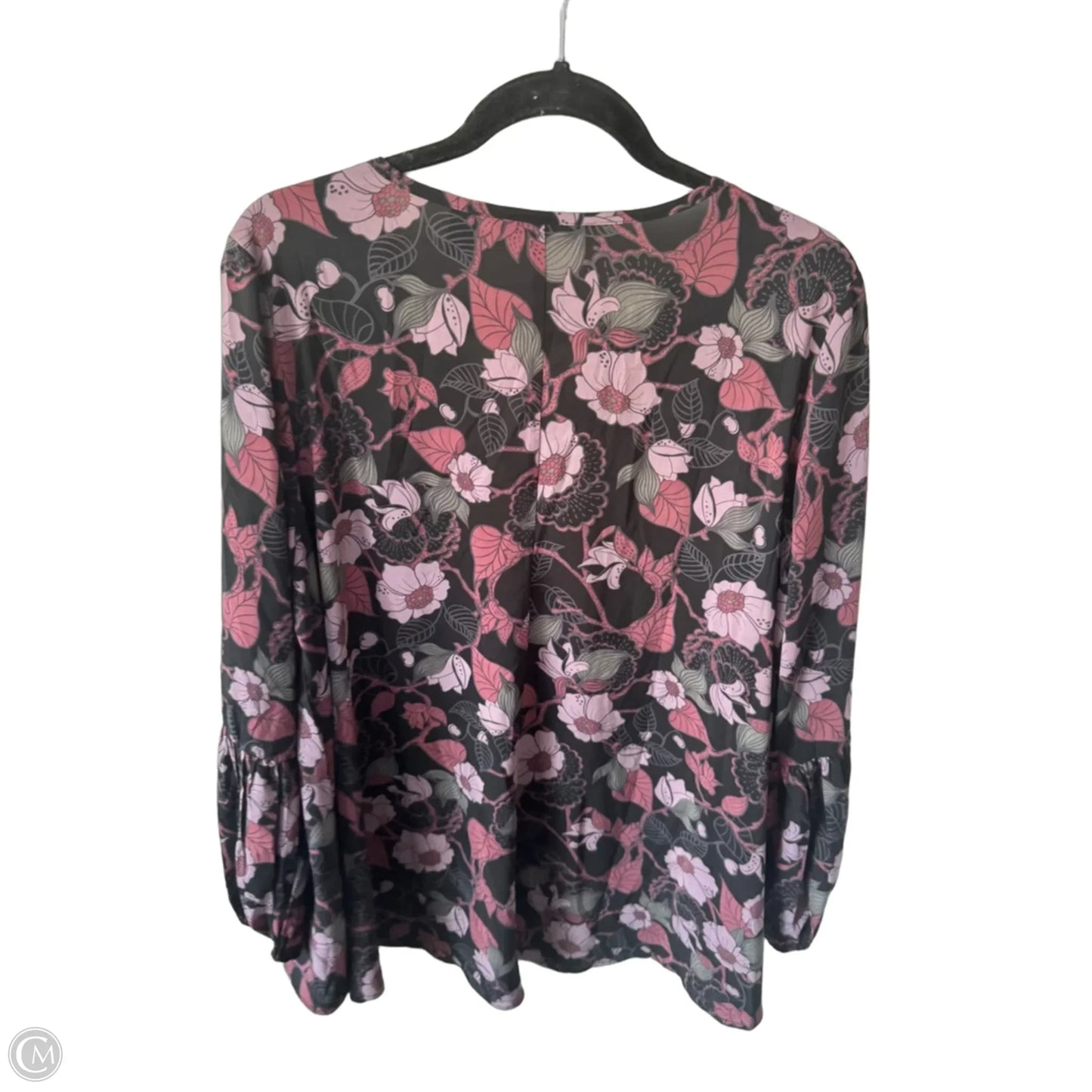 Top Long Sleeve By Clothes Mentor In Black & Pink, Size: L