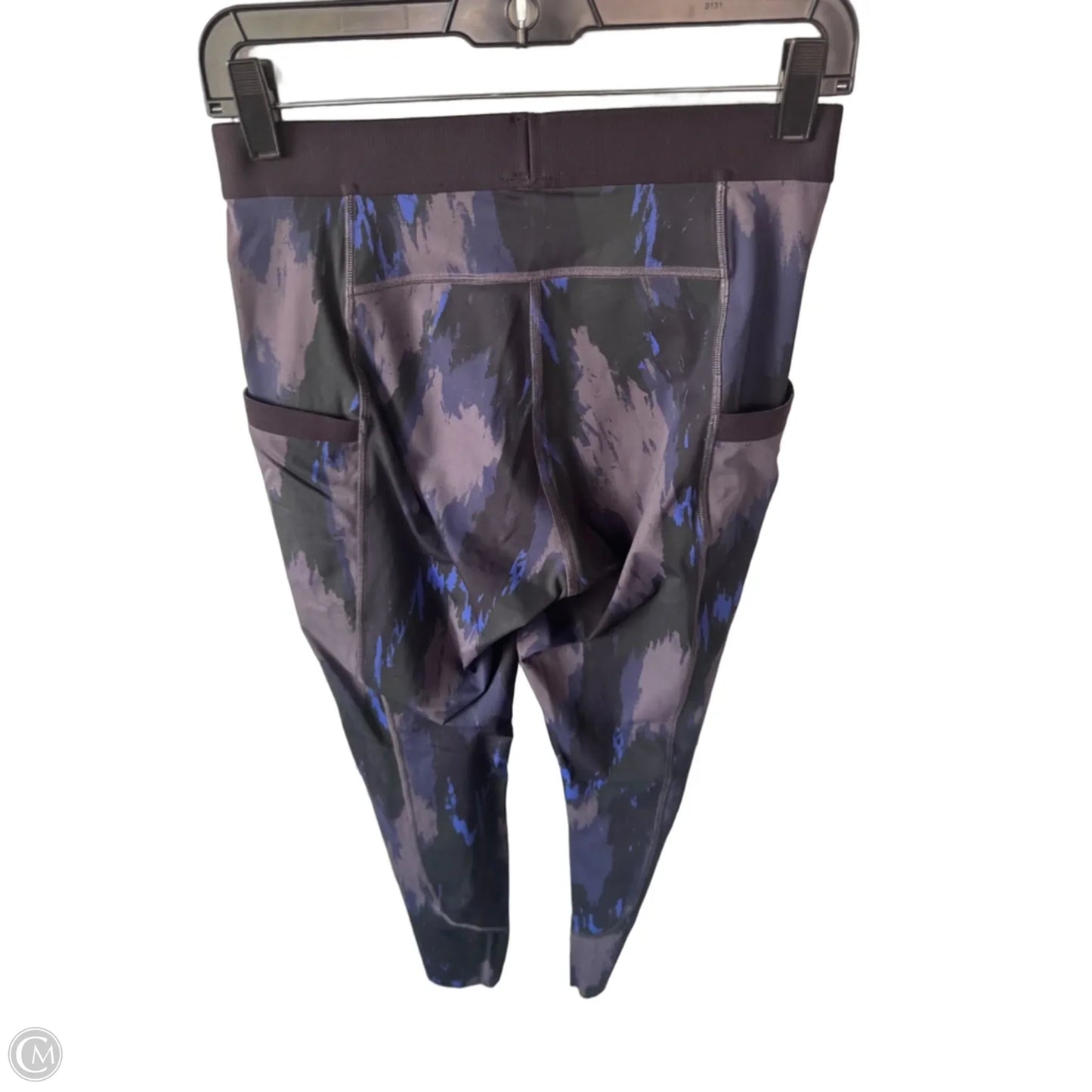 Athletic Leggings By Lululemon In Black & Purple, Size: 8