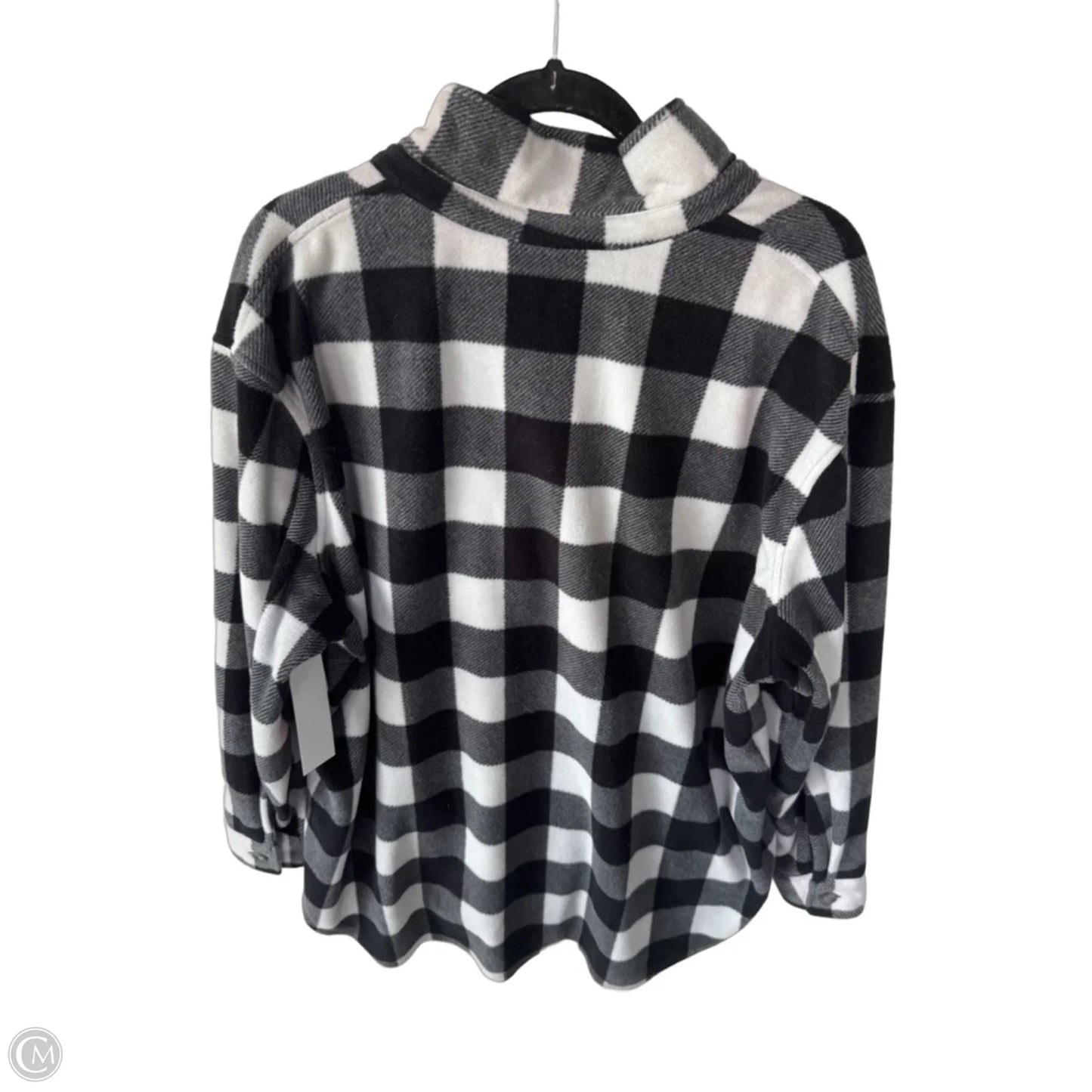 Jacket Fleece By Eddie Bauer In Black & White, Size: Xxl