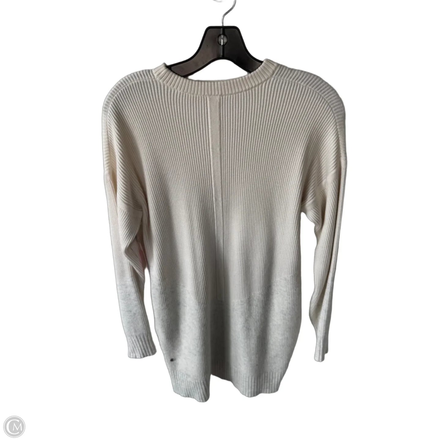 Dress Sweater By Lululemon In Cream & Grey, Size: M