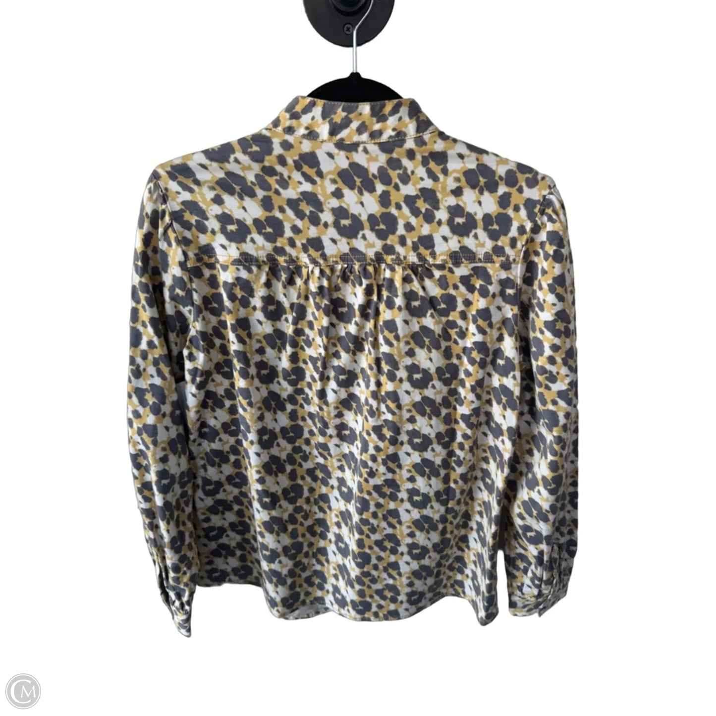 Jacket Shirt By Cabi In Grey & Yellow, Size: Xs