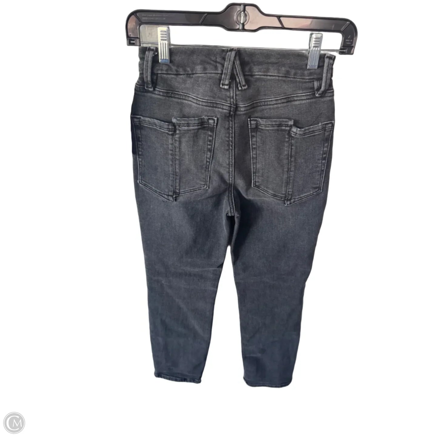 Jeans Straight By Good American In Black Denim, Size: 2