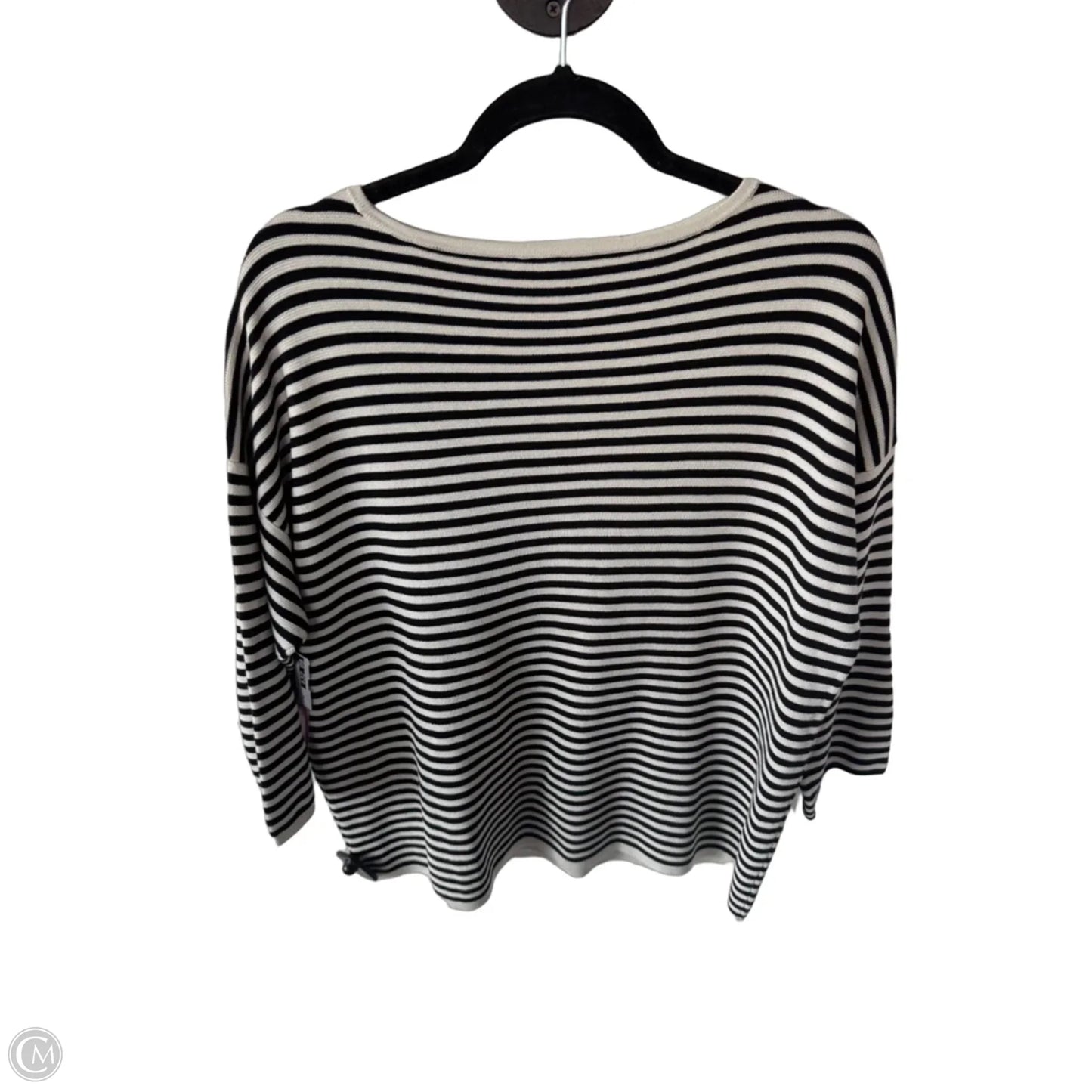 Sweater By Eileen Fisher In Black & Cream, Size: Xl